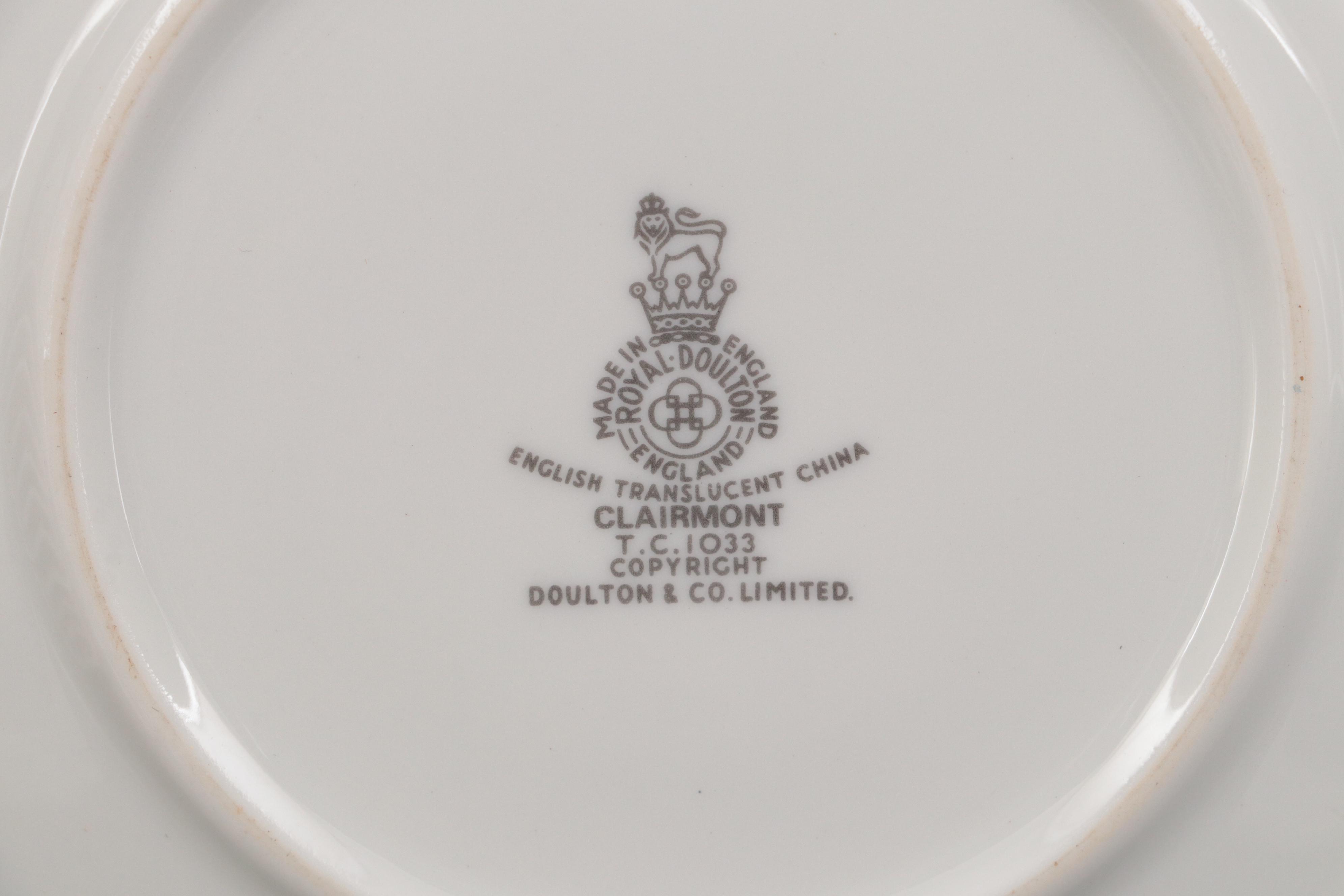 Royal Doulton "Miramont" Bone China Dinnerware and Serveware, 1965-1983