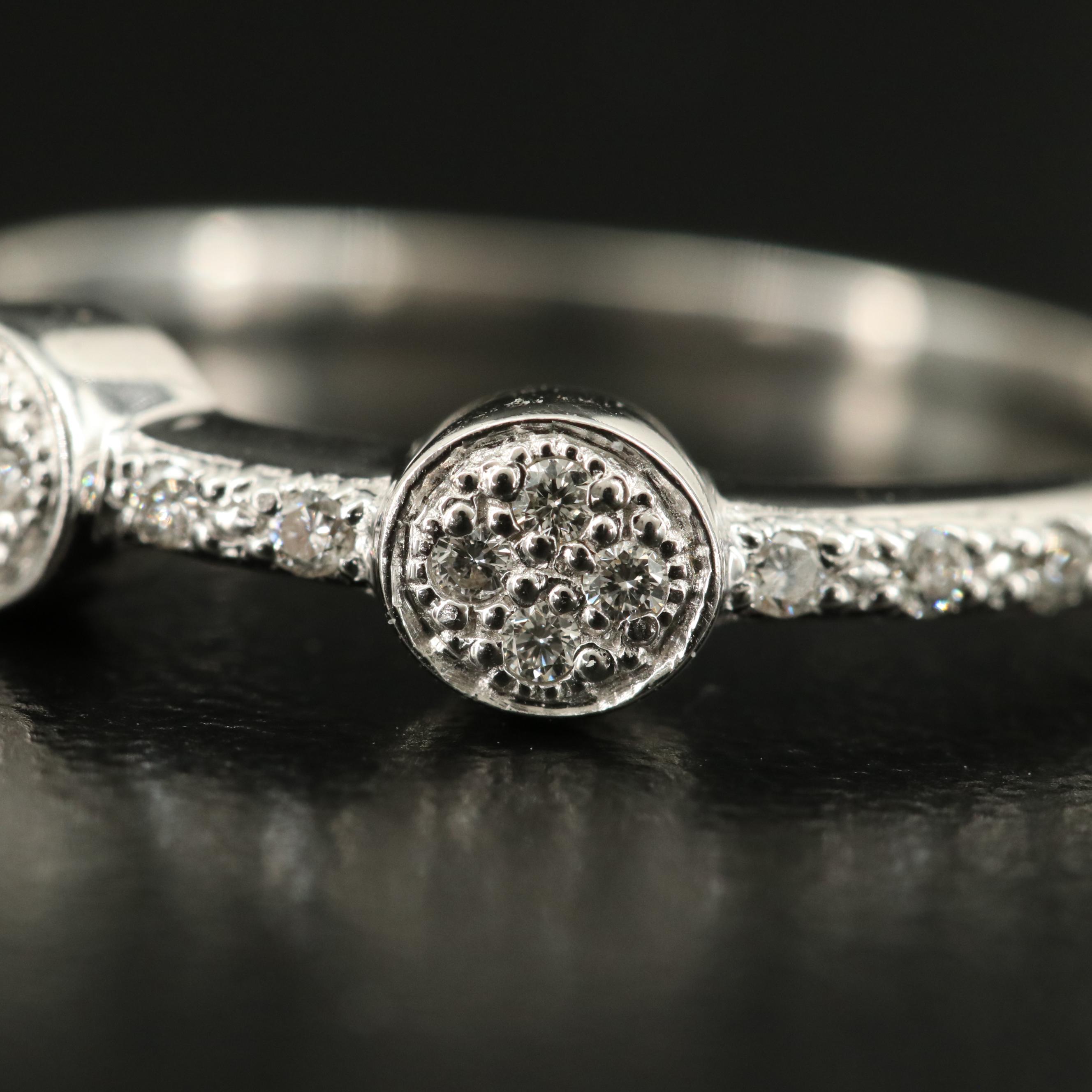 Charriol 18K 0.13 CTW Diamond Stacking Ring