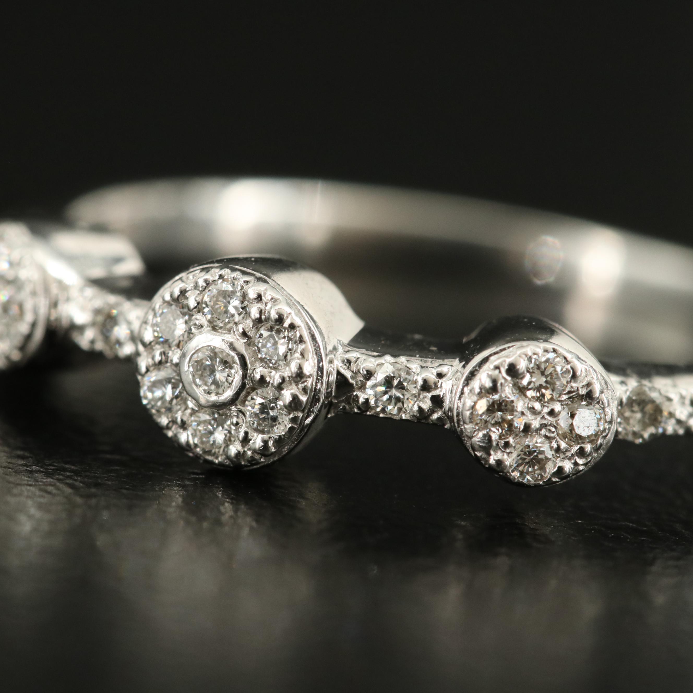 Charriol 18K 0.16 CTW Diamond Stacking Ring