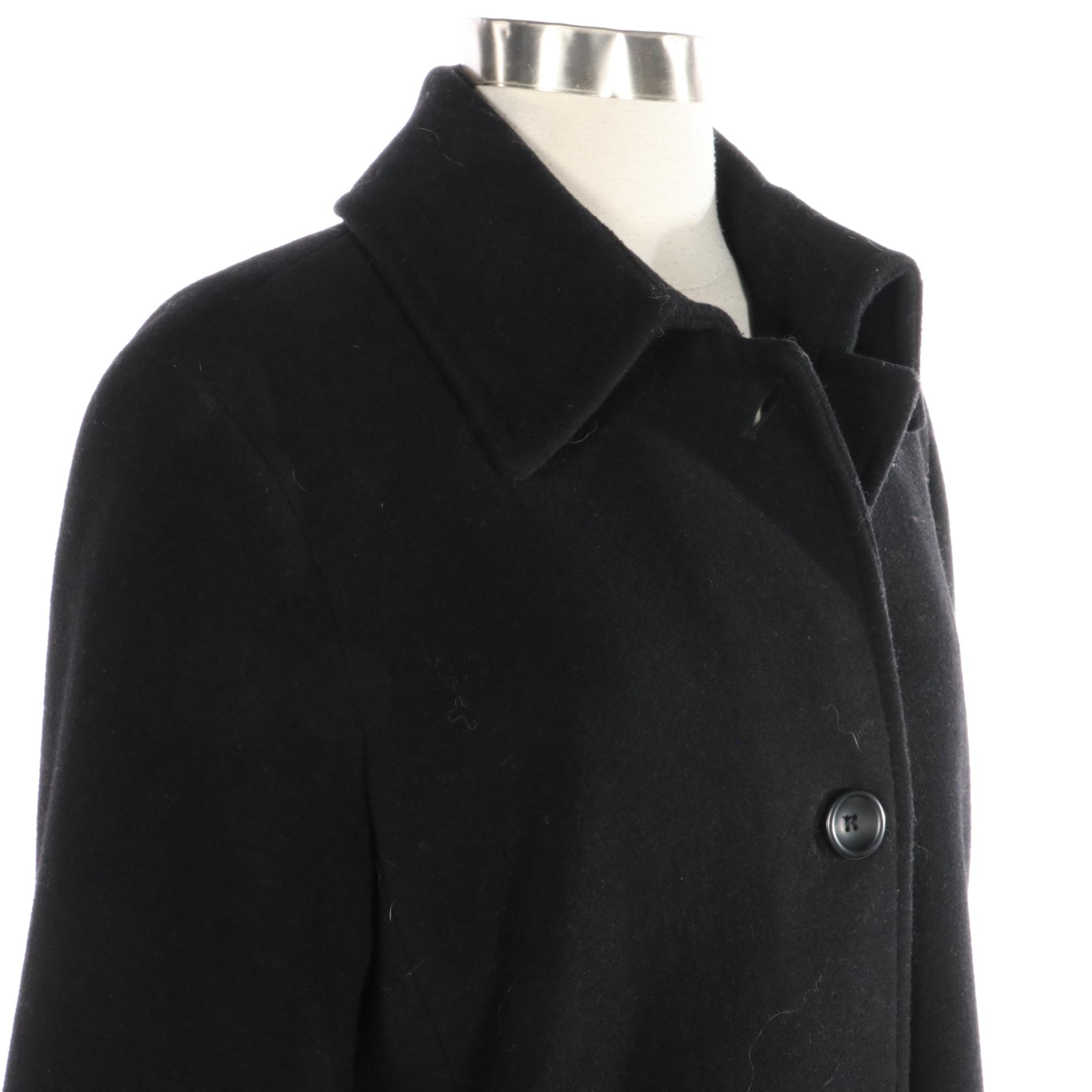 Jones New York Coat in Black Wool Blend