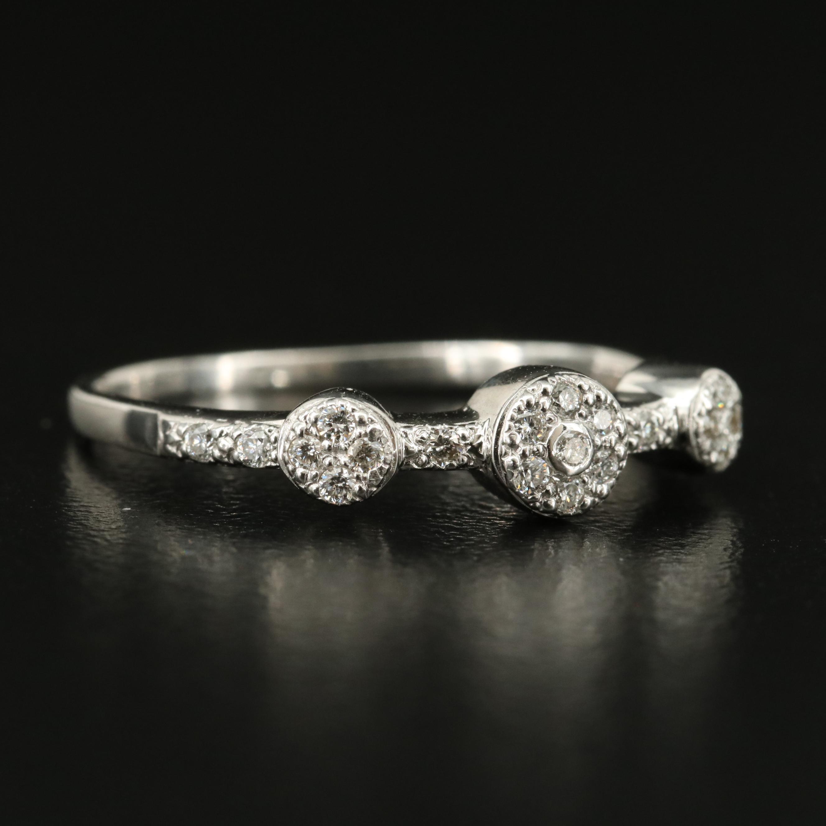 Charriol 18K 0.16 CTW Diamond Stacking Ring