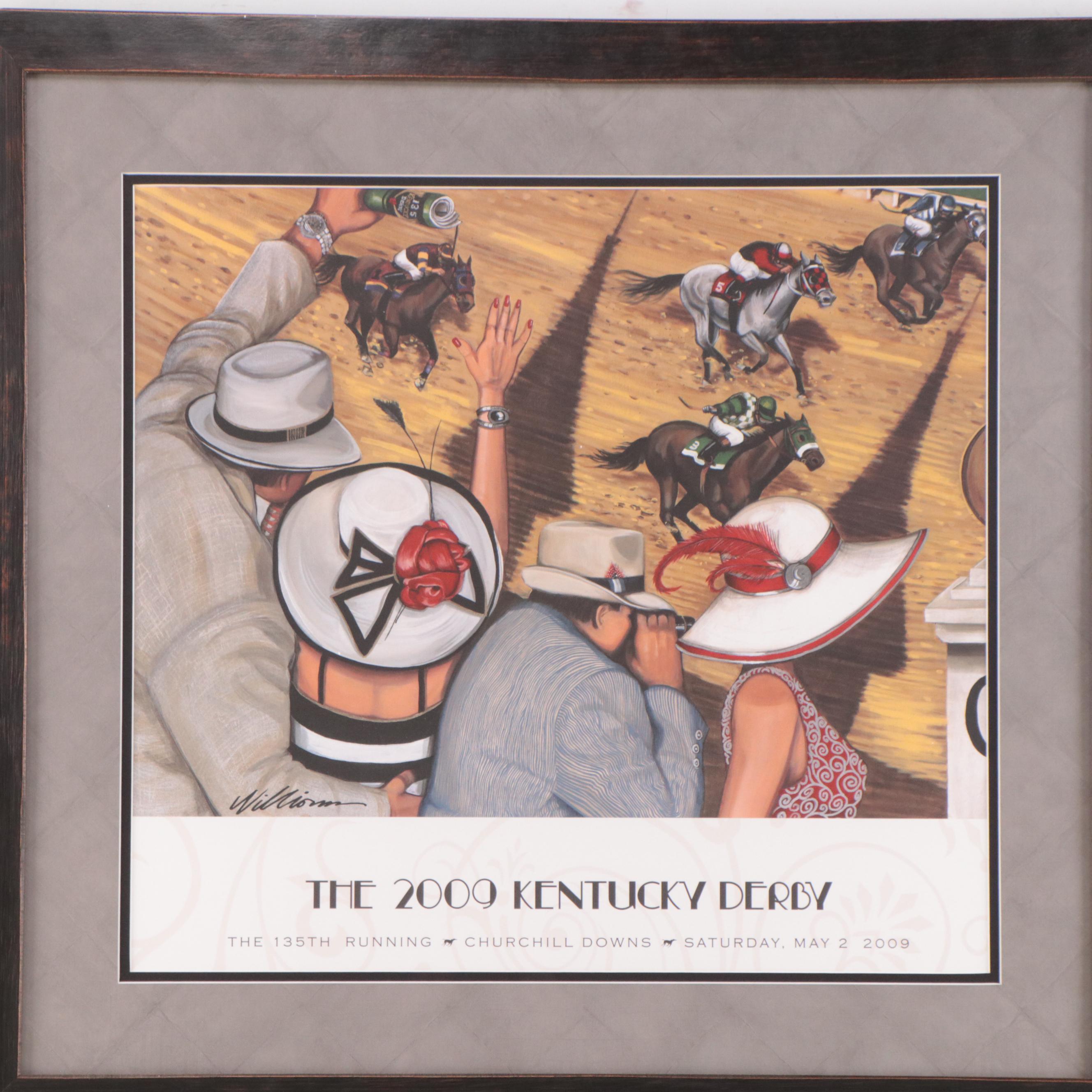 Kentucky Derby 2009 Offset Lithograph Poster After Jeff Williams