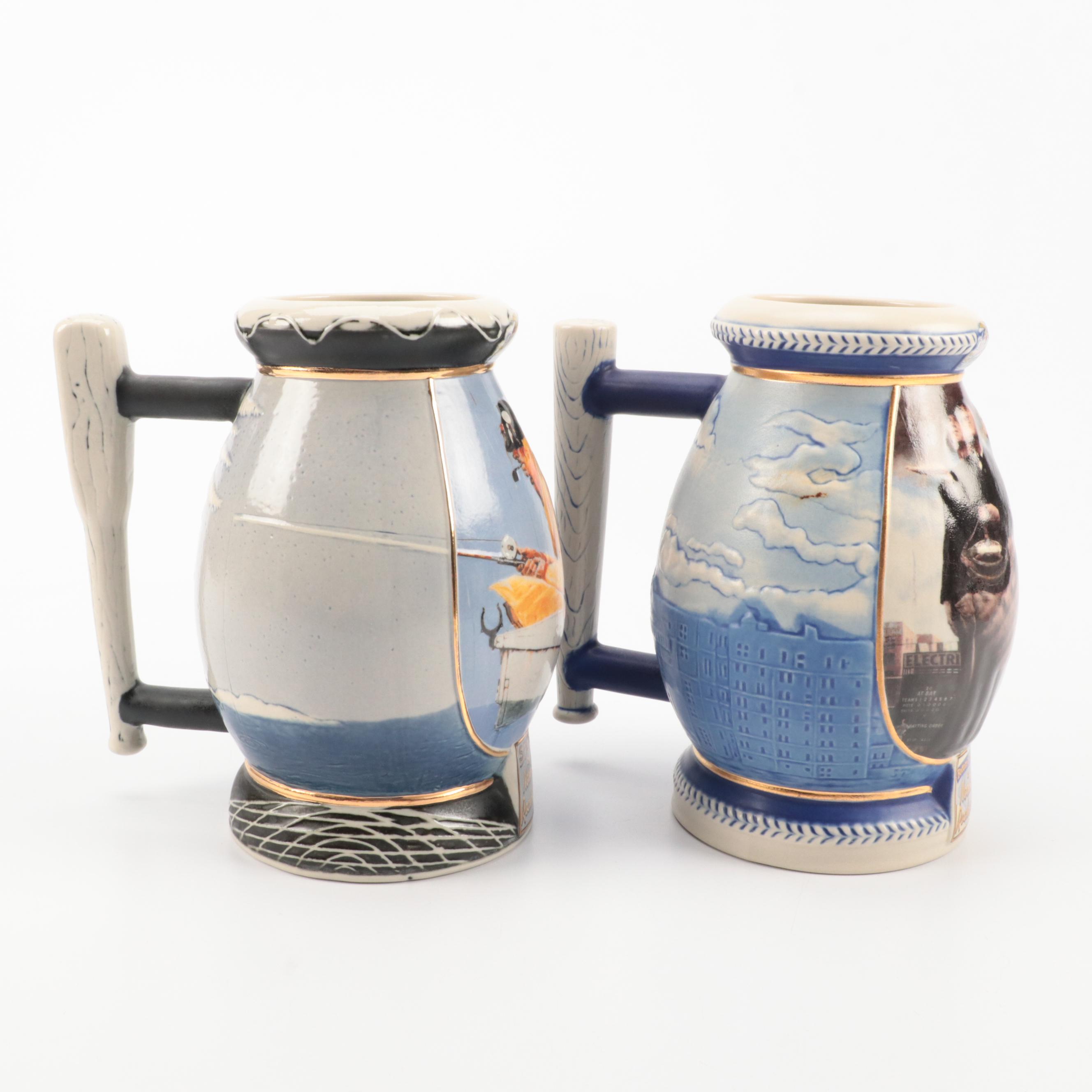 Miller Brewing Co. Norman Rockwell Ceramic Beer Steins