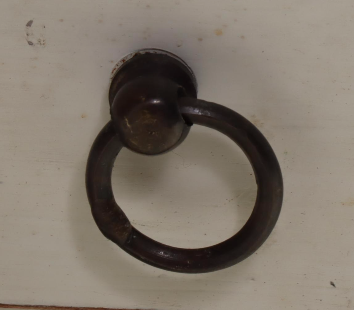 American Primitive Style White-Painted Two-Drawer Coffee Table