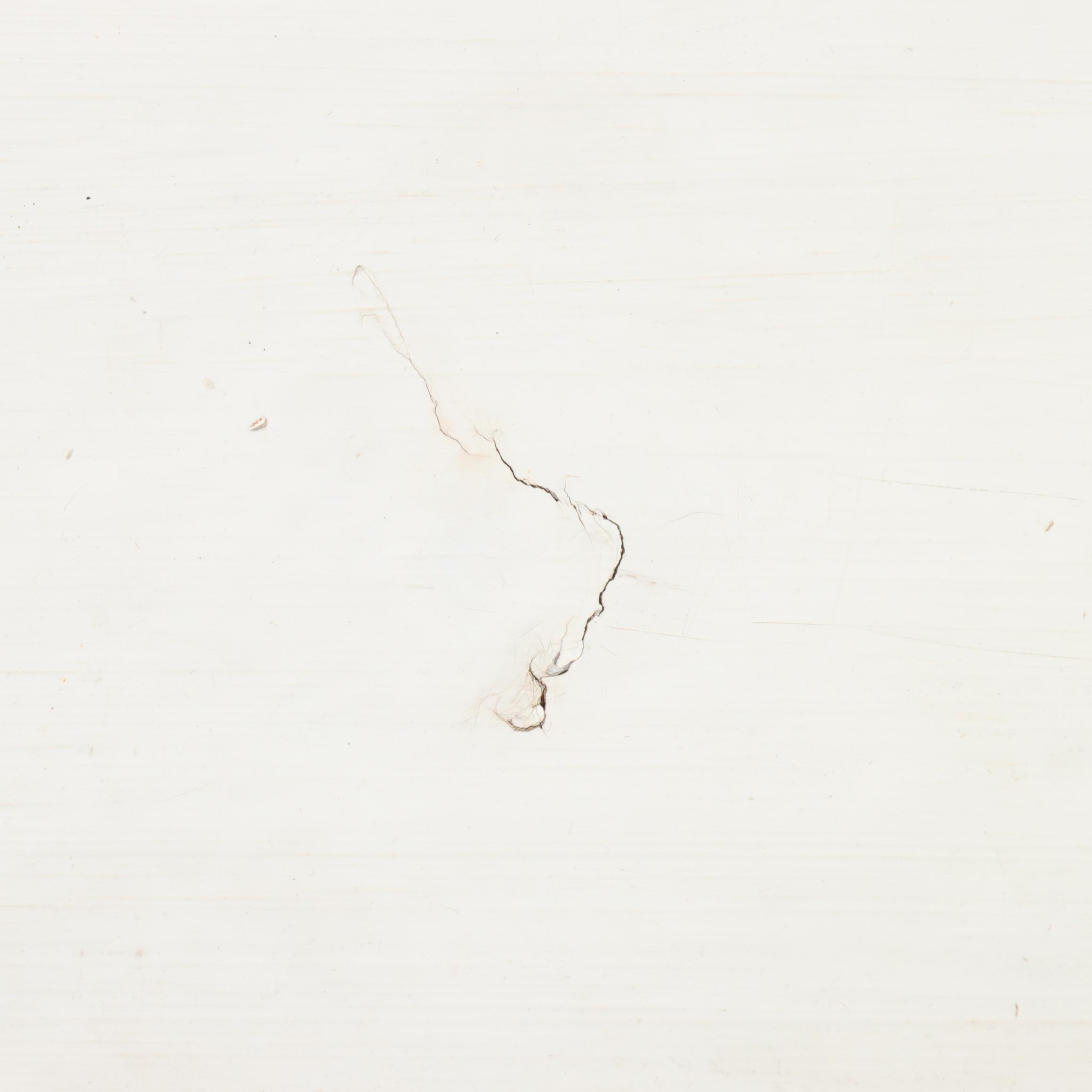 American Primitive Style White-Painted Two-Drawer Coffee Table