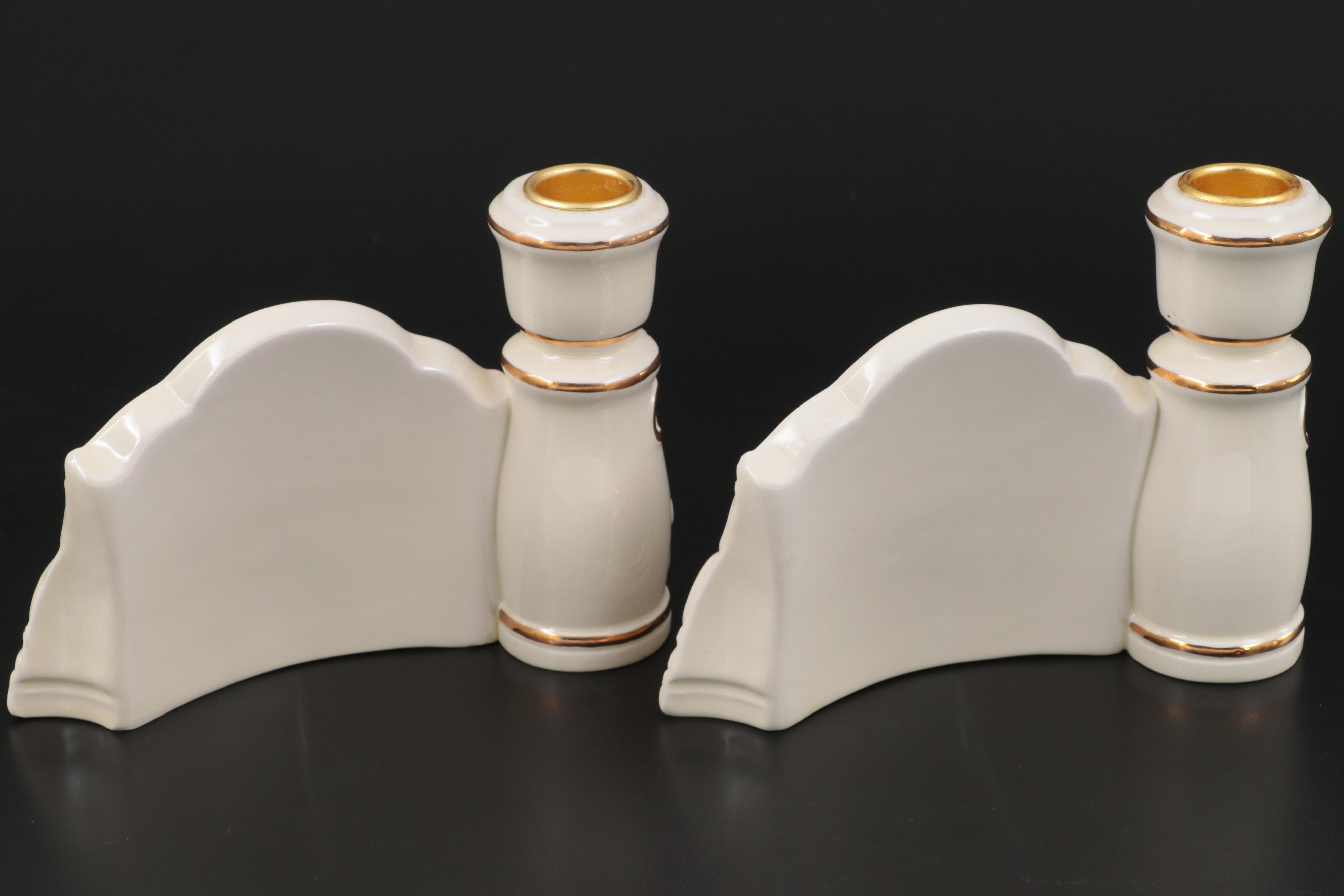 Bradford Exchange Thomas Kinkade Lighting the Way Home Collection Candle Holders