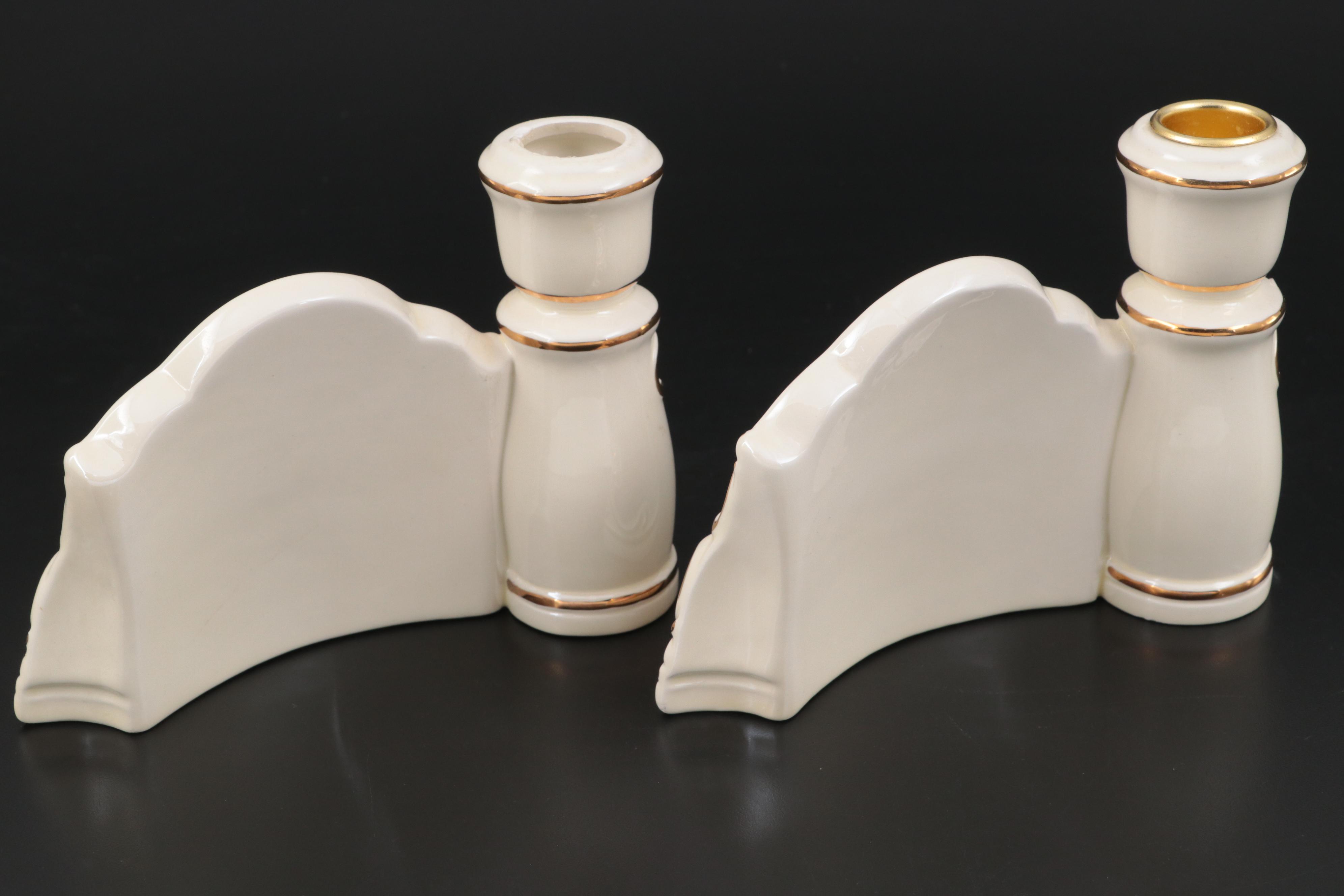 Bradford Exchange Thomas Kinkade Lighting the Way Home Collection Candle Holders