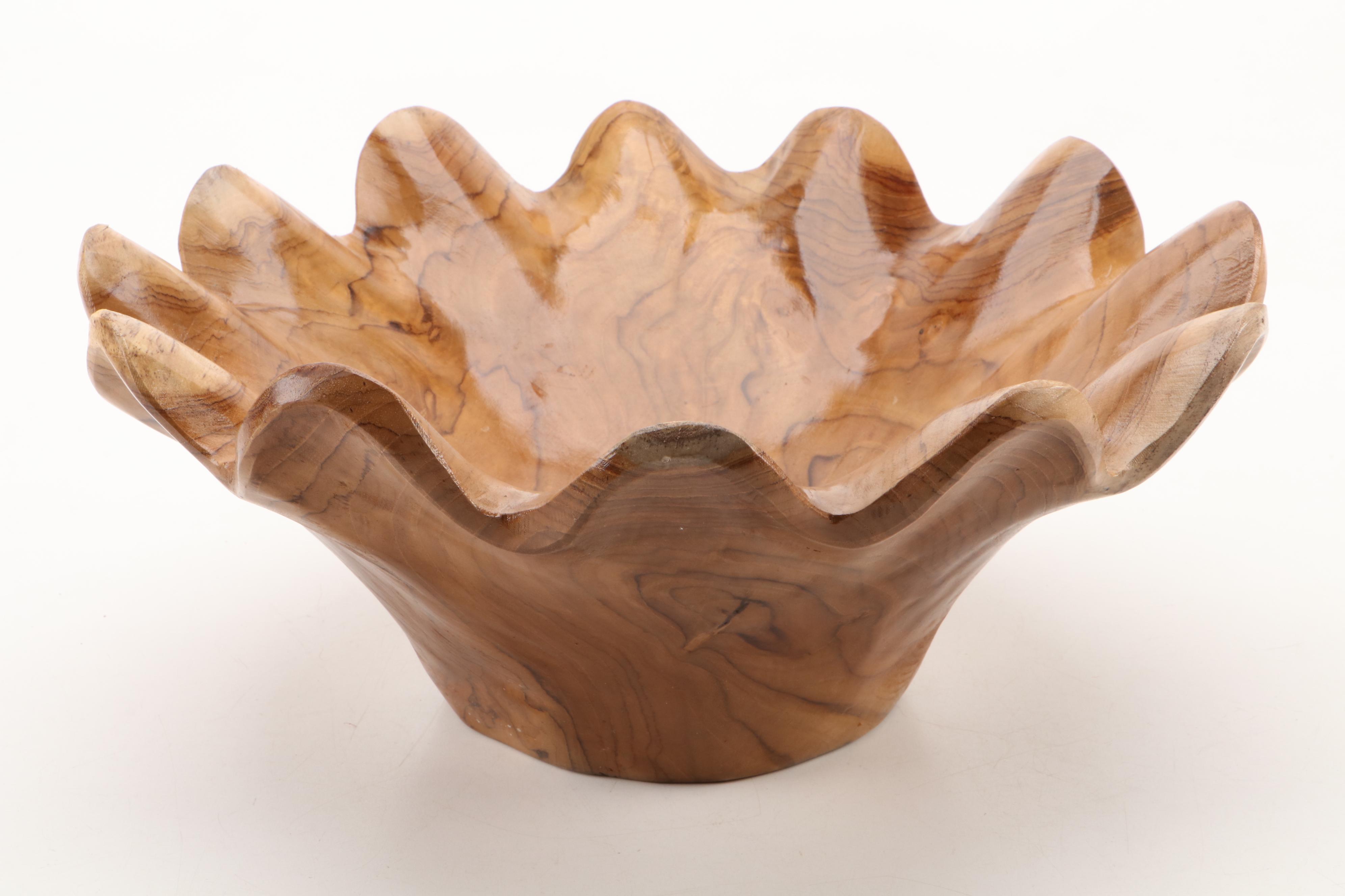 Cincinnati Bengals Super Bowl LVI Wooden Tray with Spalted Maple Bowl