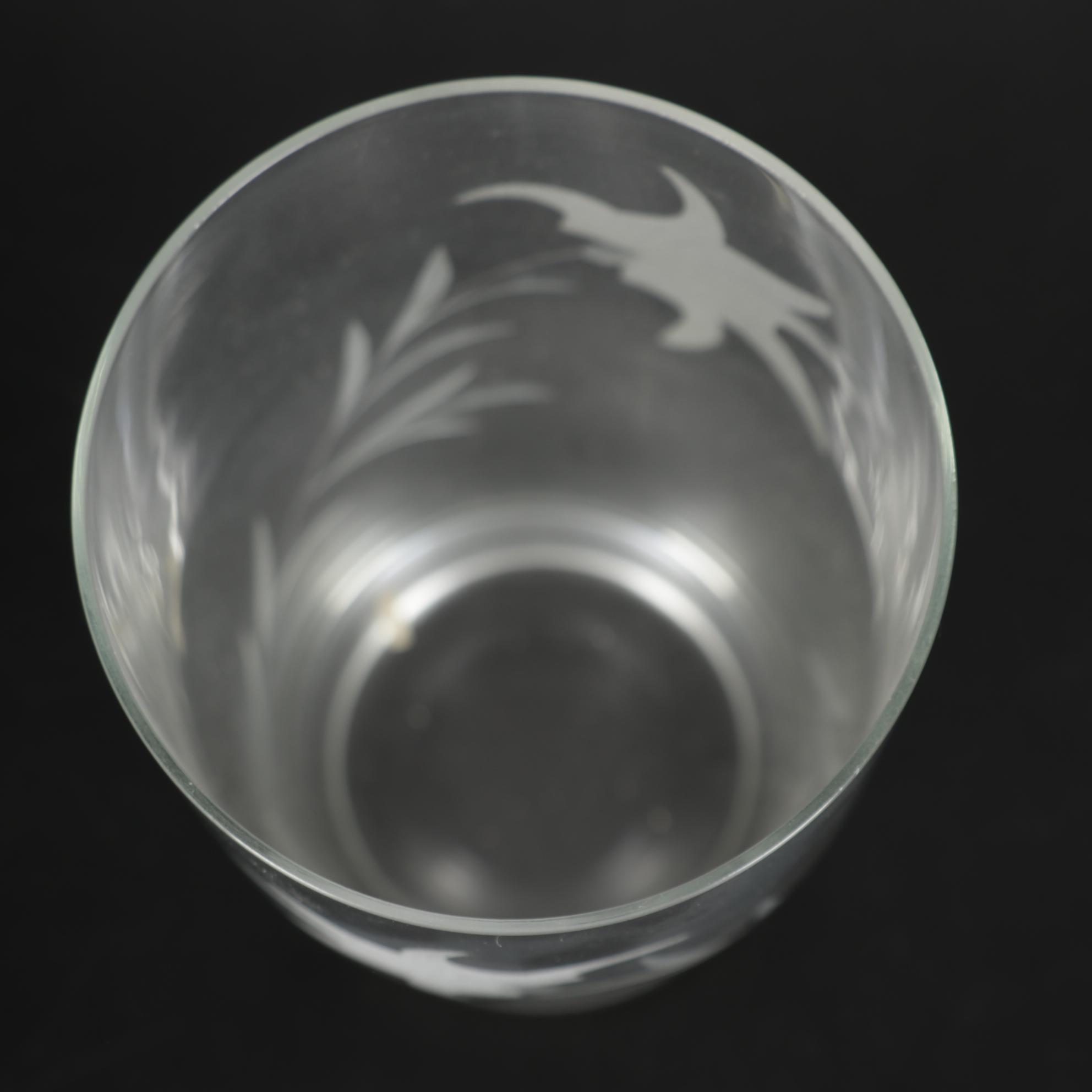 Etched Glass Lemonade Set, Mid to Late 20th Century