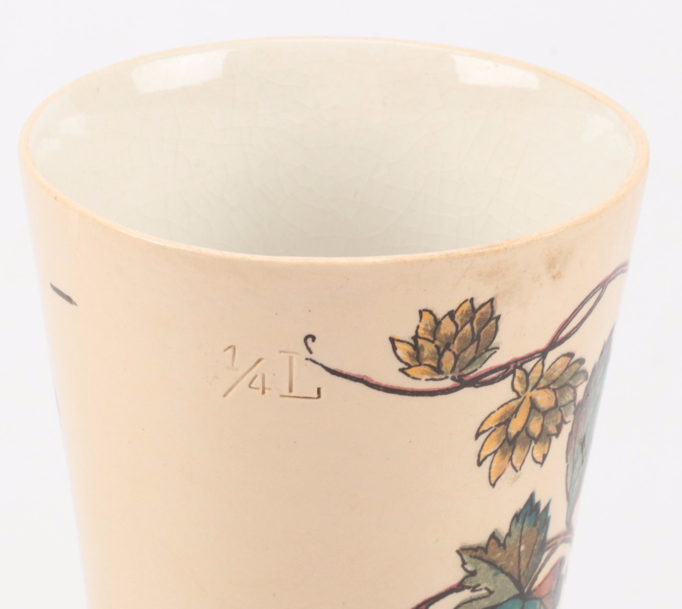 Villeroy & Boch Mettlach Drinking Gnome PUG Beaker, Early 20th Century