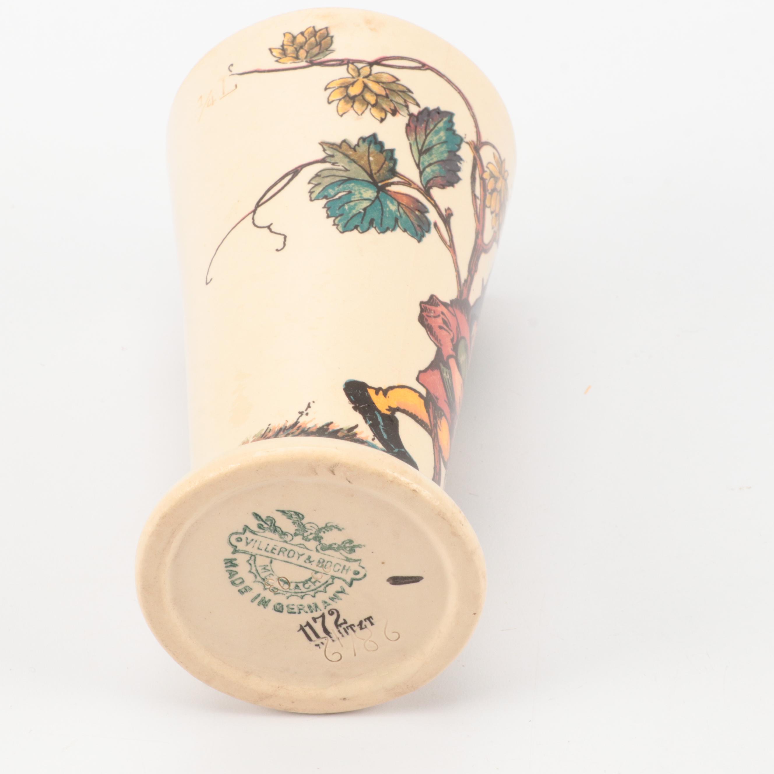 Villeroy & Boch Mettlach Drinking Gnome PUG Beaker, Early 20th Century