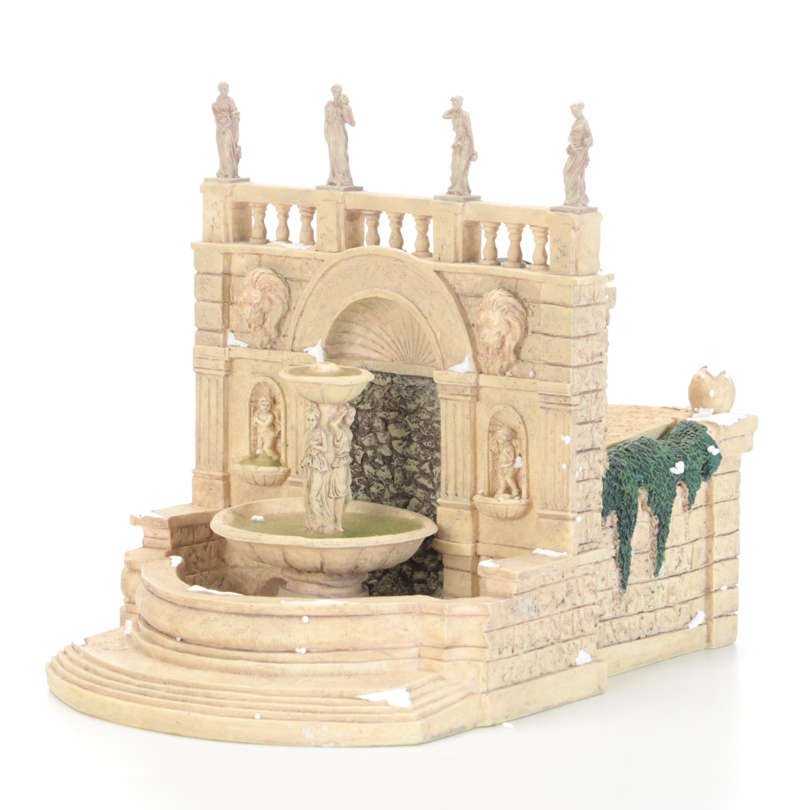 Department 56 Kensington Palace Set with Camden Park Fountain