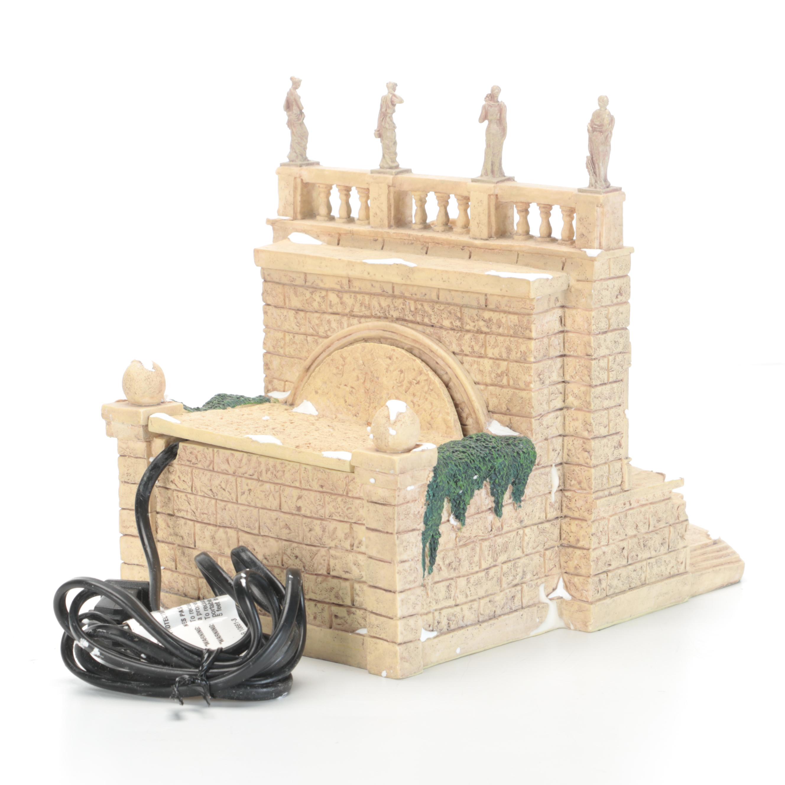 Department 56 Kensington Palace Set with Camden Park Fountain