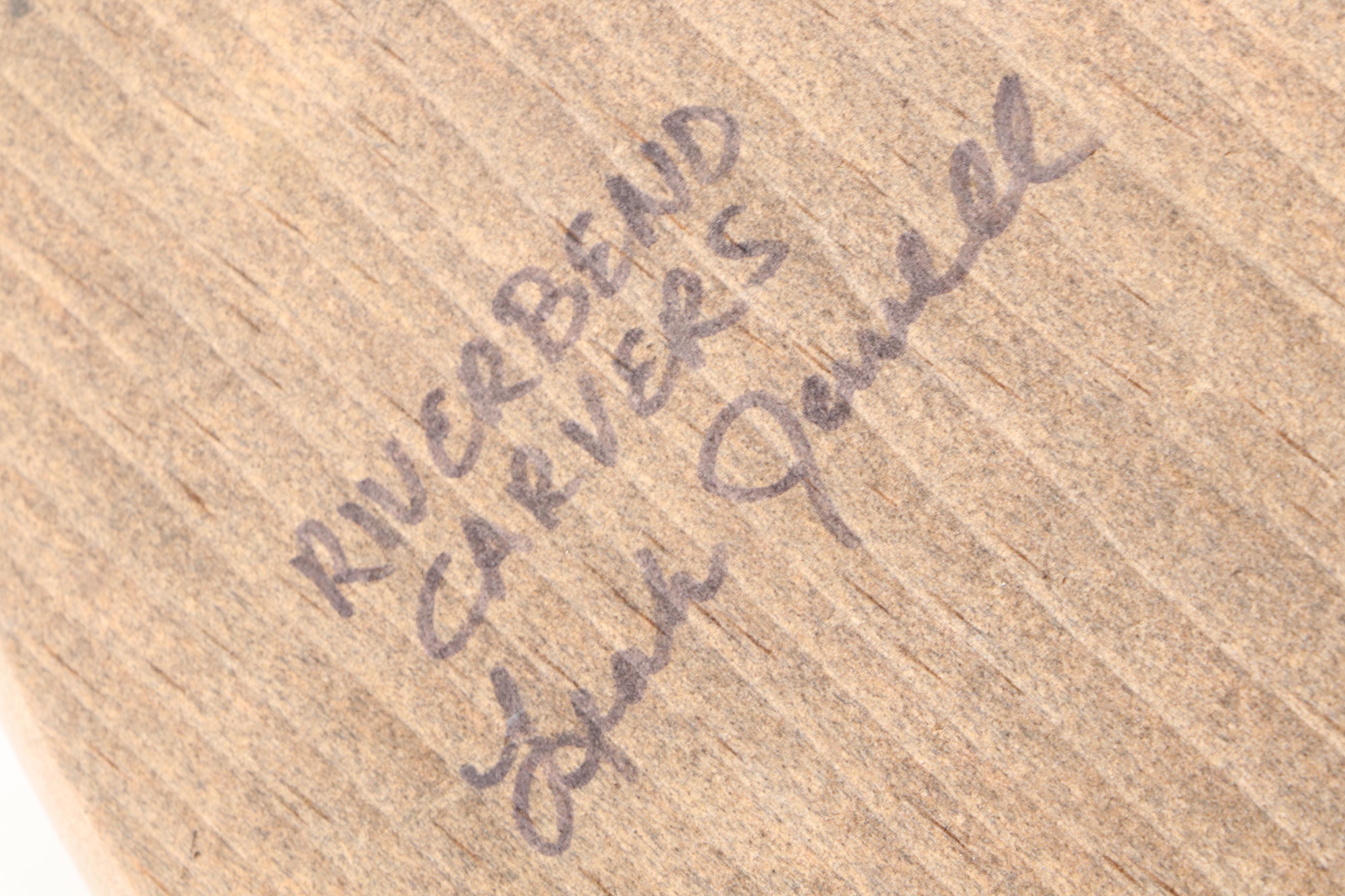 Riverbend Carvers Polychrome Hand Carved Mallard Duck and Decoy Wall Plaque