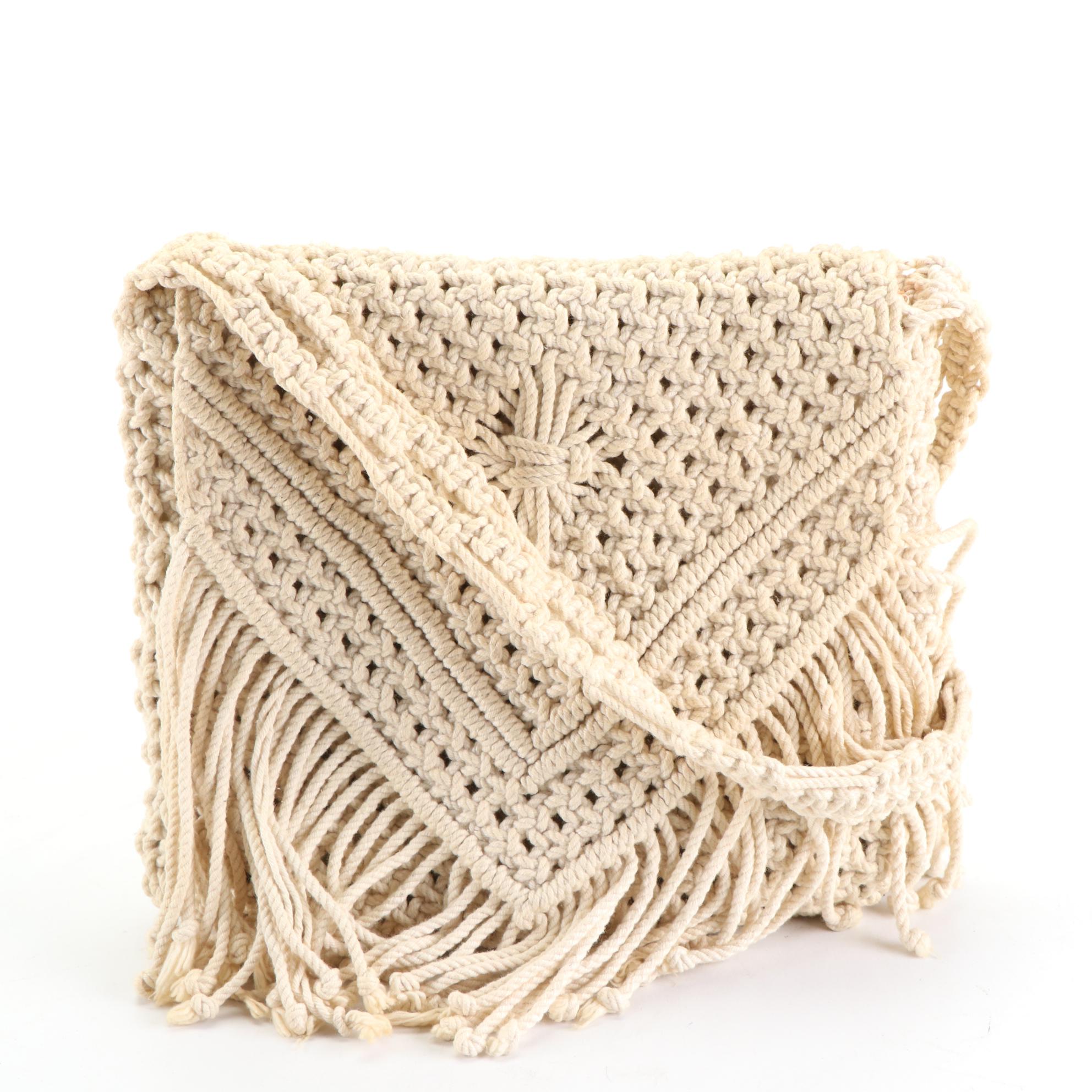 La Rue Top Handle Crochet Handbag with Other Crochet and Macramé Bags