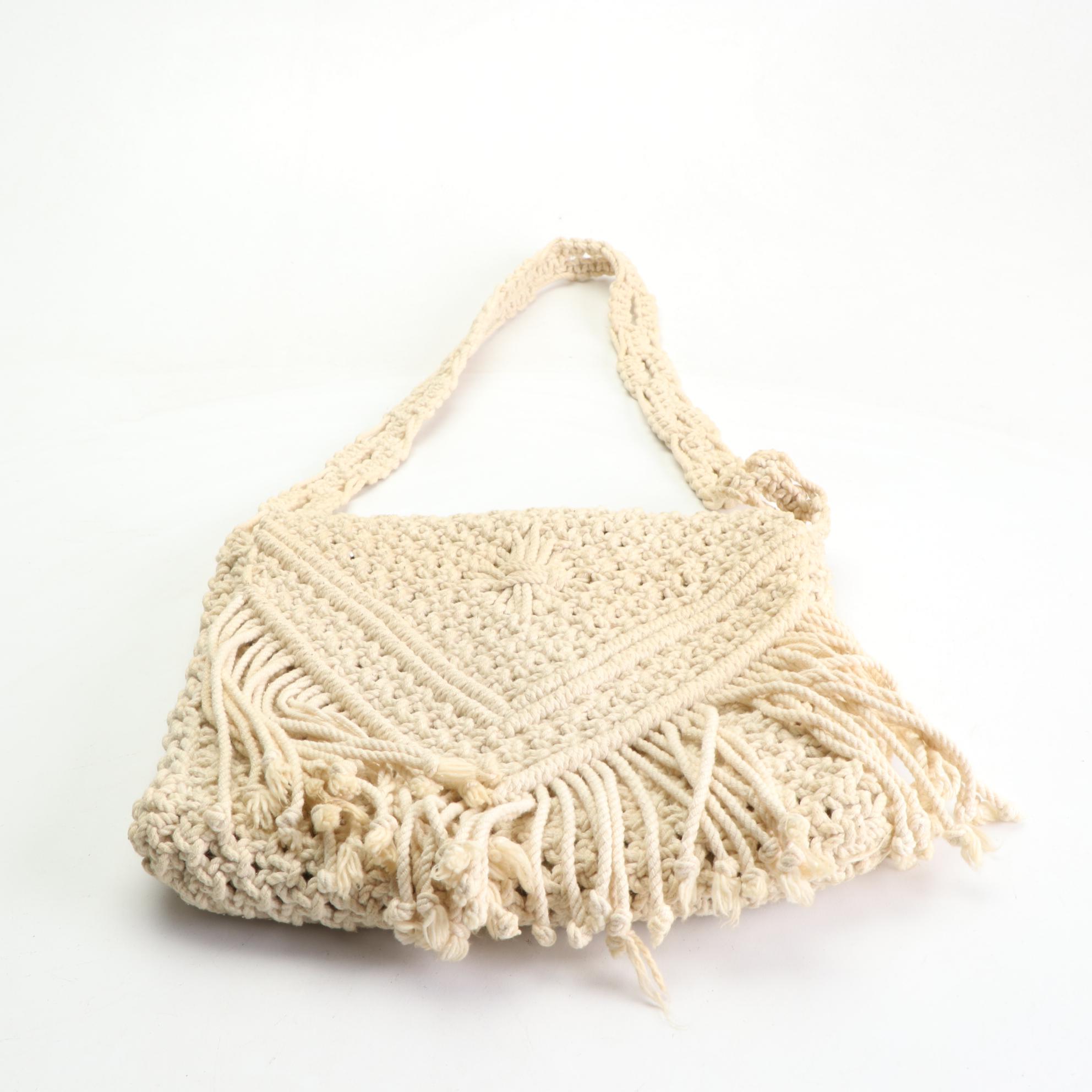La Rue Top Handle Crochet Handbag with Other Crochet and Macramé Bags