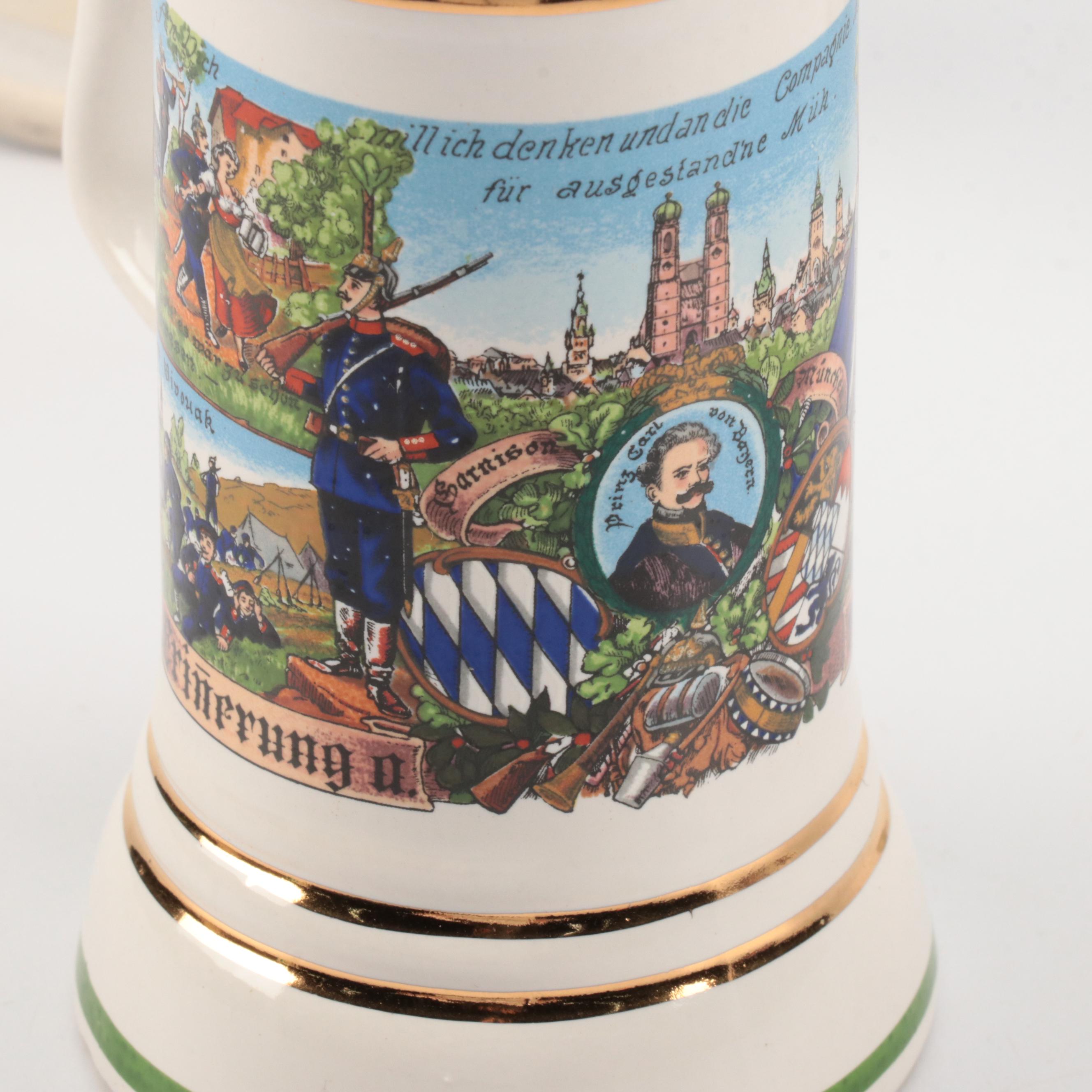 Miniature Regimental German Beer Steins