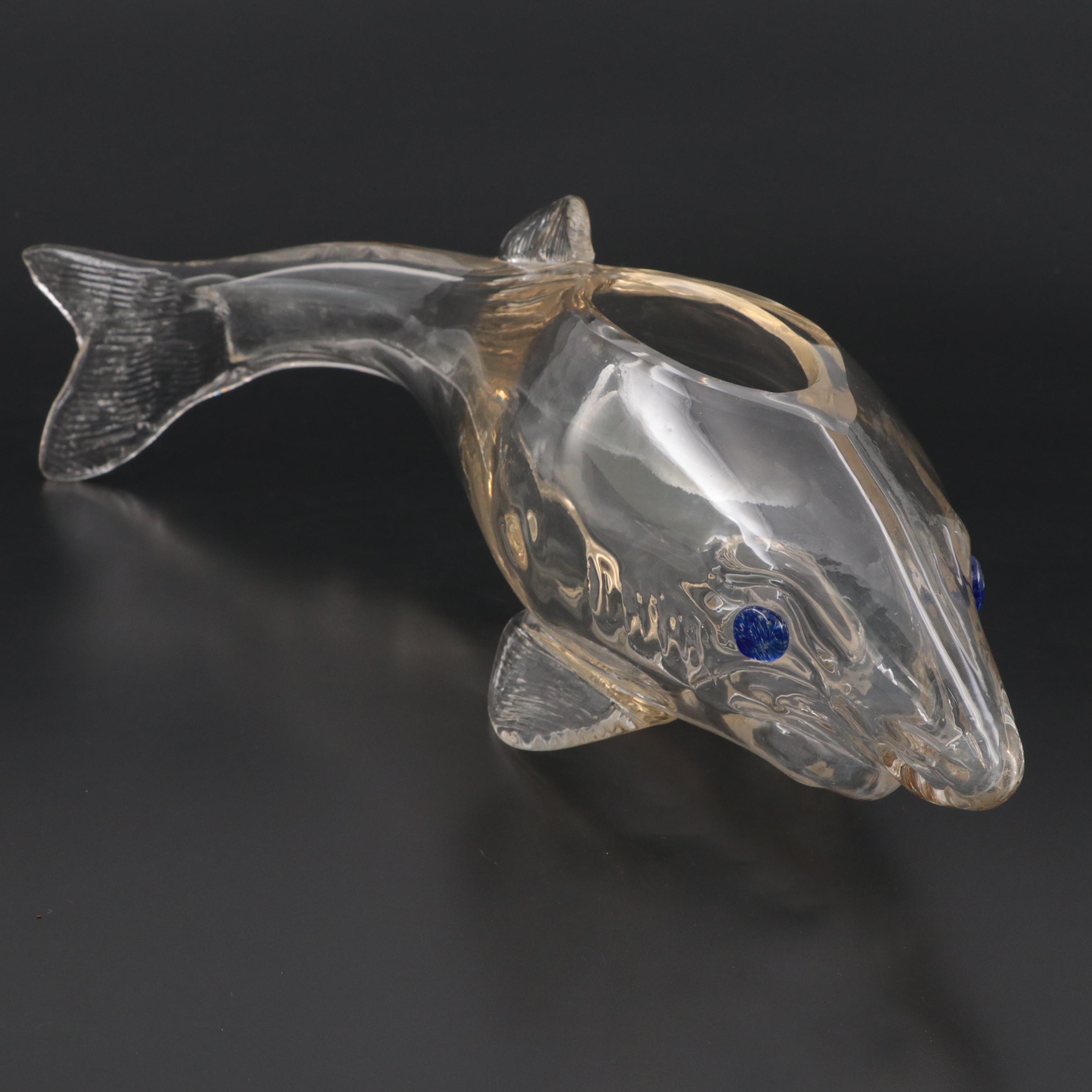 Art Glass Fish Vase