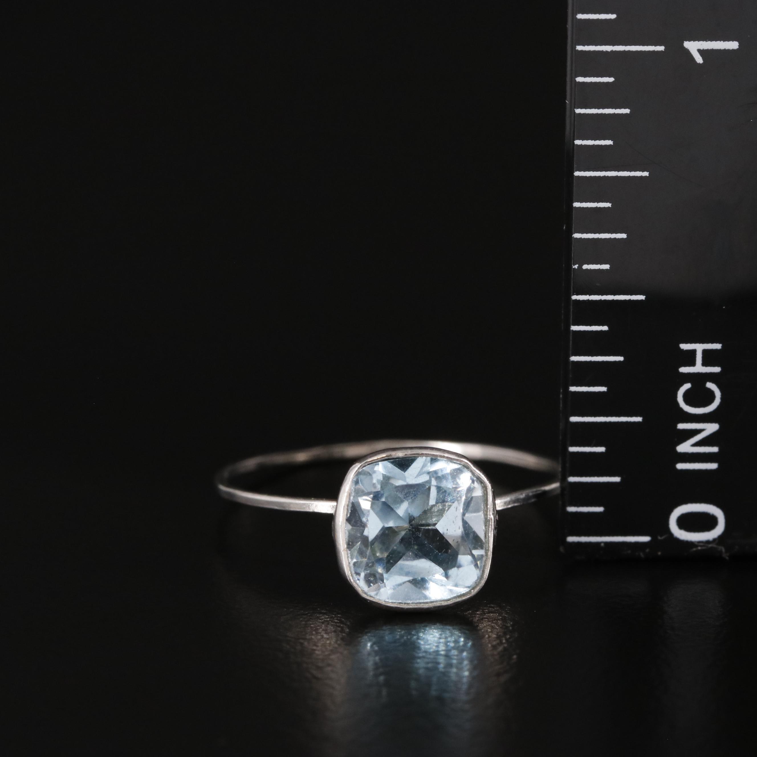 14K Blue Topaz Ring