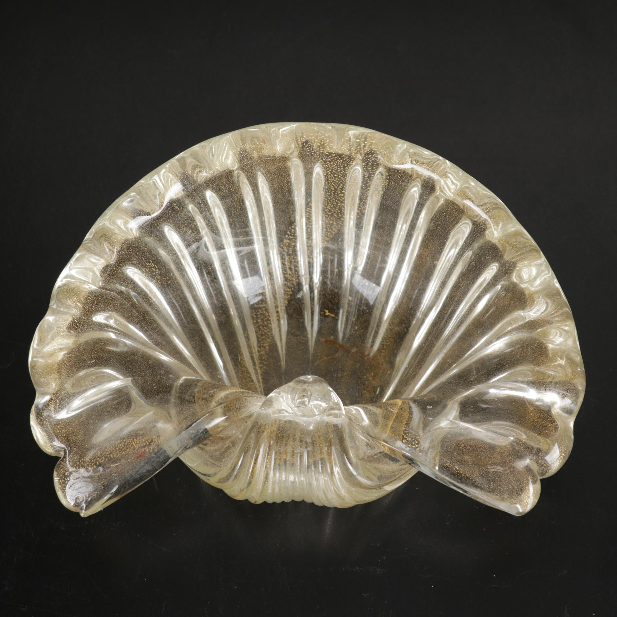 Josef Inwald, Barolac Art Deco Satined Fish-Motif Vase with Other Glass Bowls