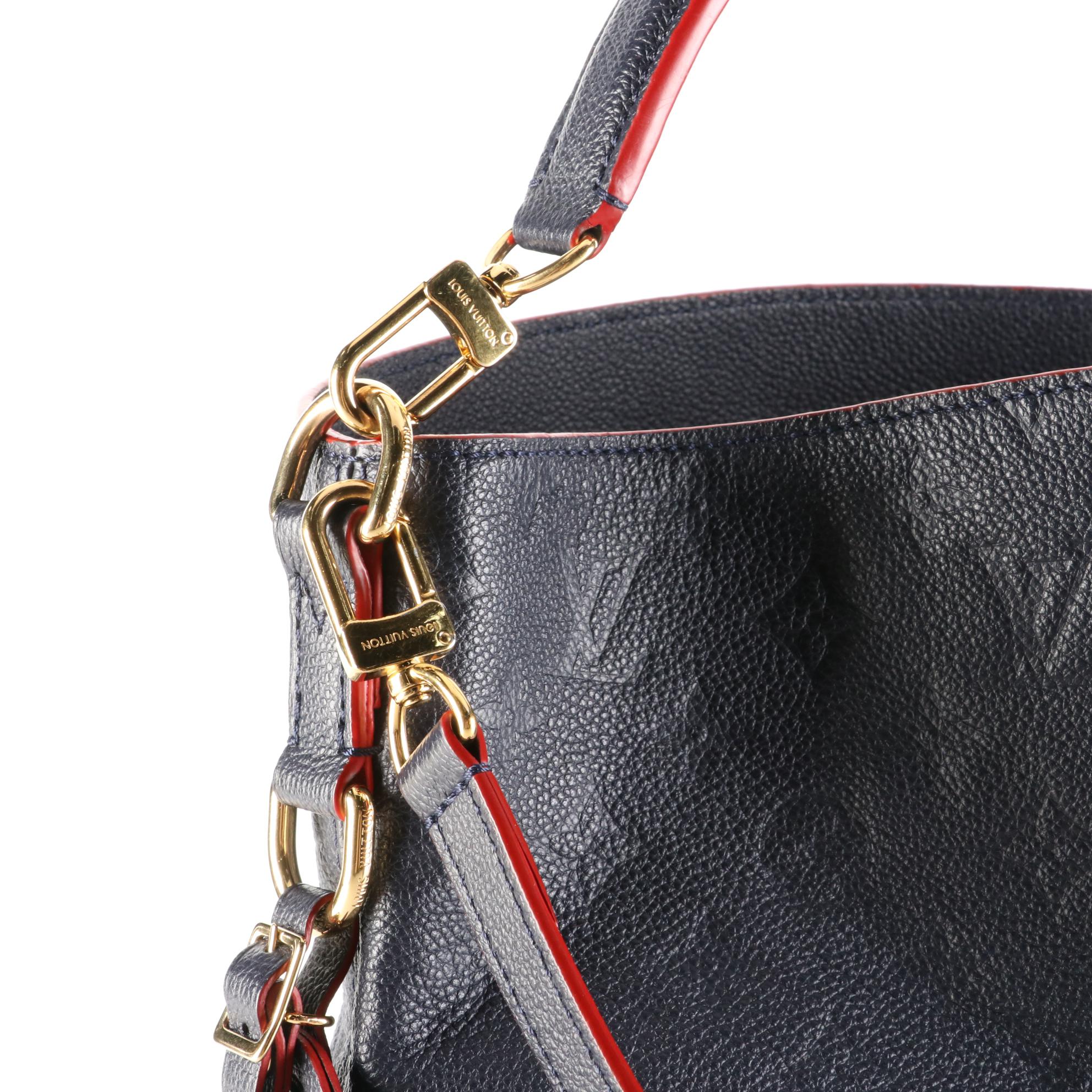 Louis Vuitton Melie Bag in Bleu Infini Empreinte Leather