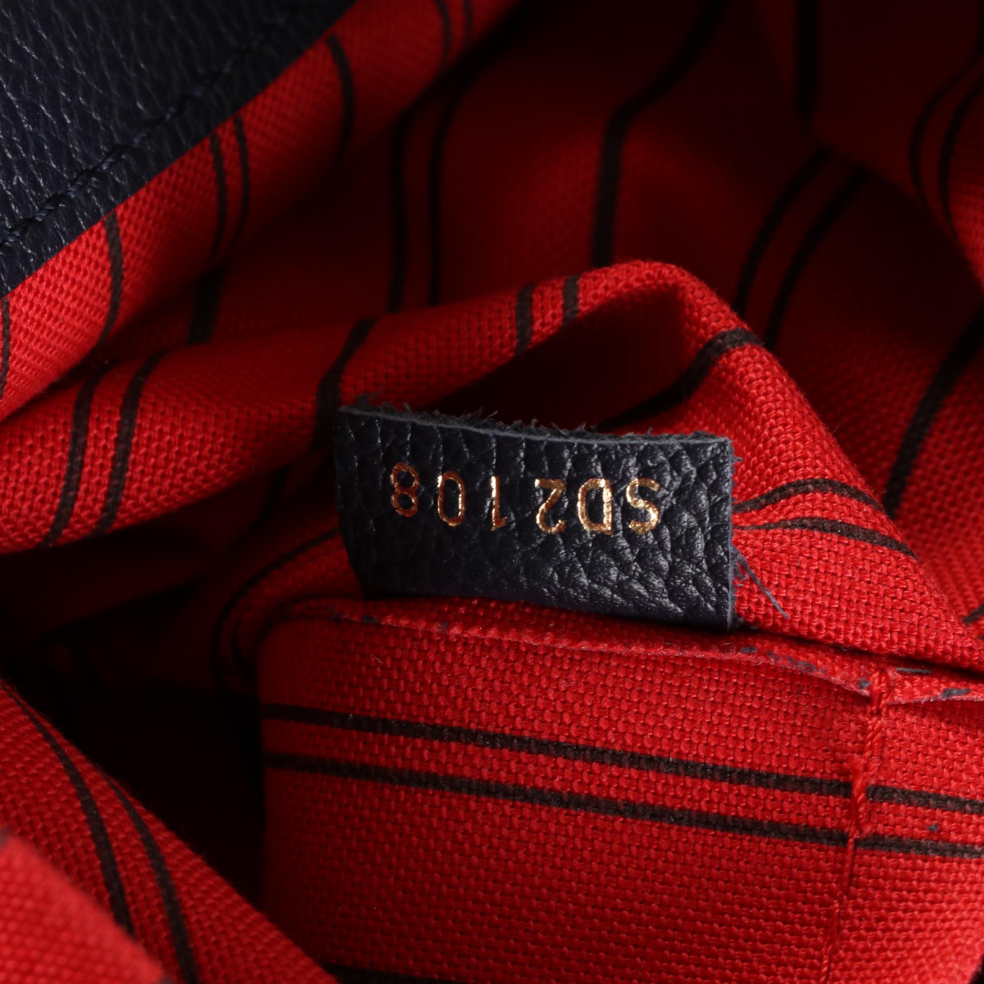 Louis Vuitton Melie Bag in Bleu Infini Empreinte Leather