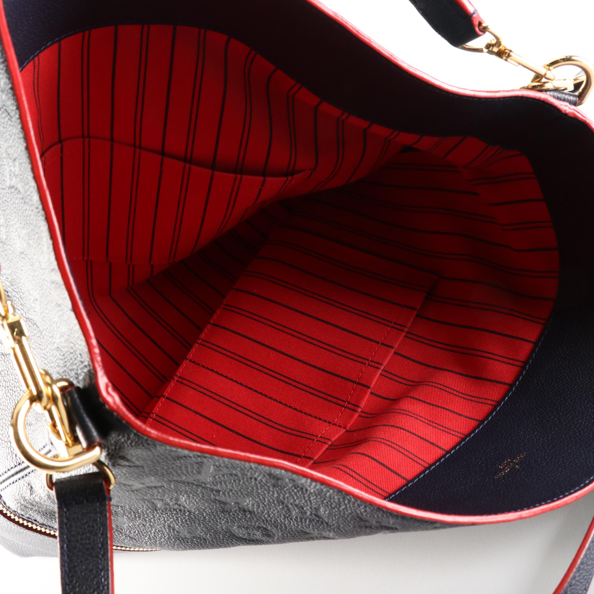 Louis Vuitton Melie Bag in Bleu Infini Empreinte Leather