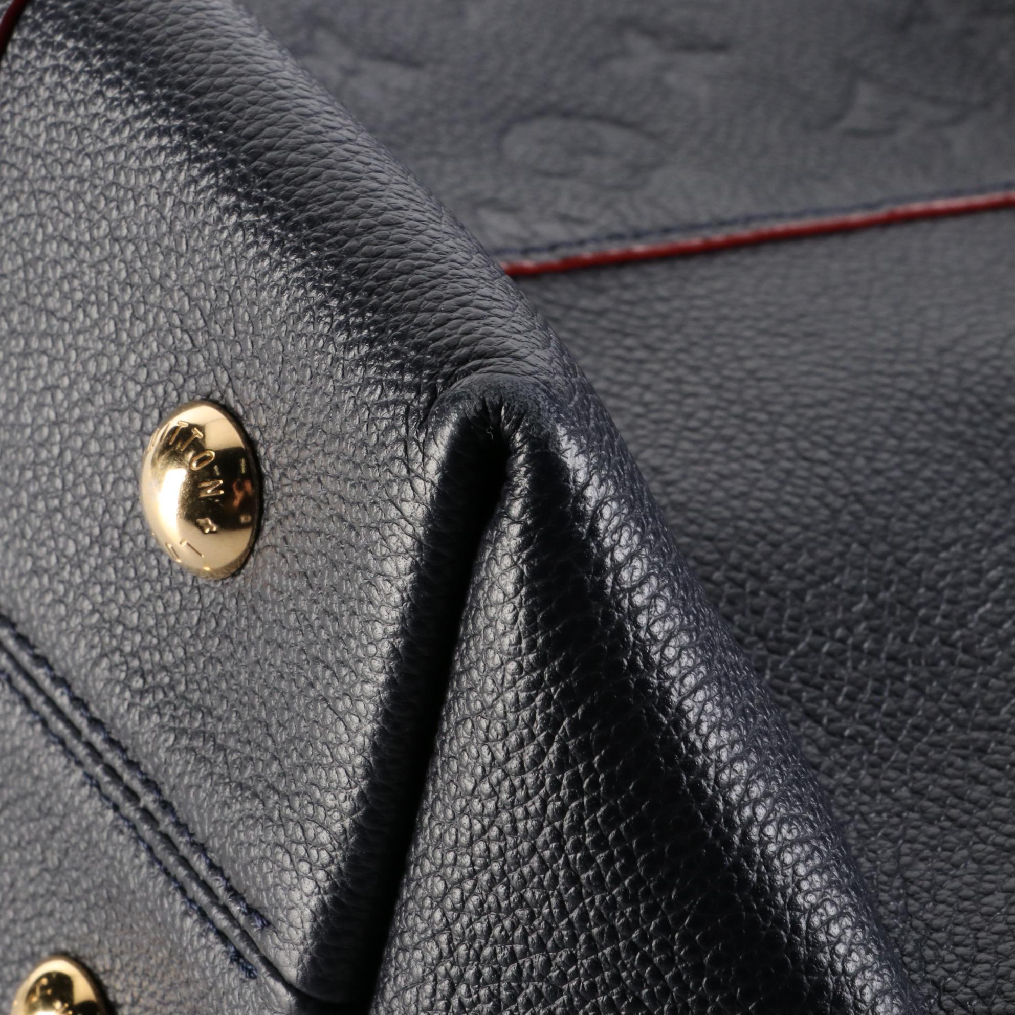 Louis Vuitton Melie Bag in Bleu Infini Empreinte Leather