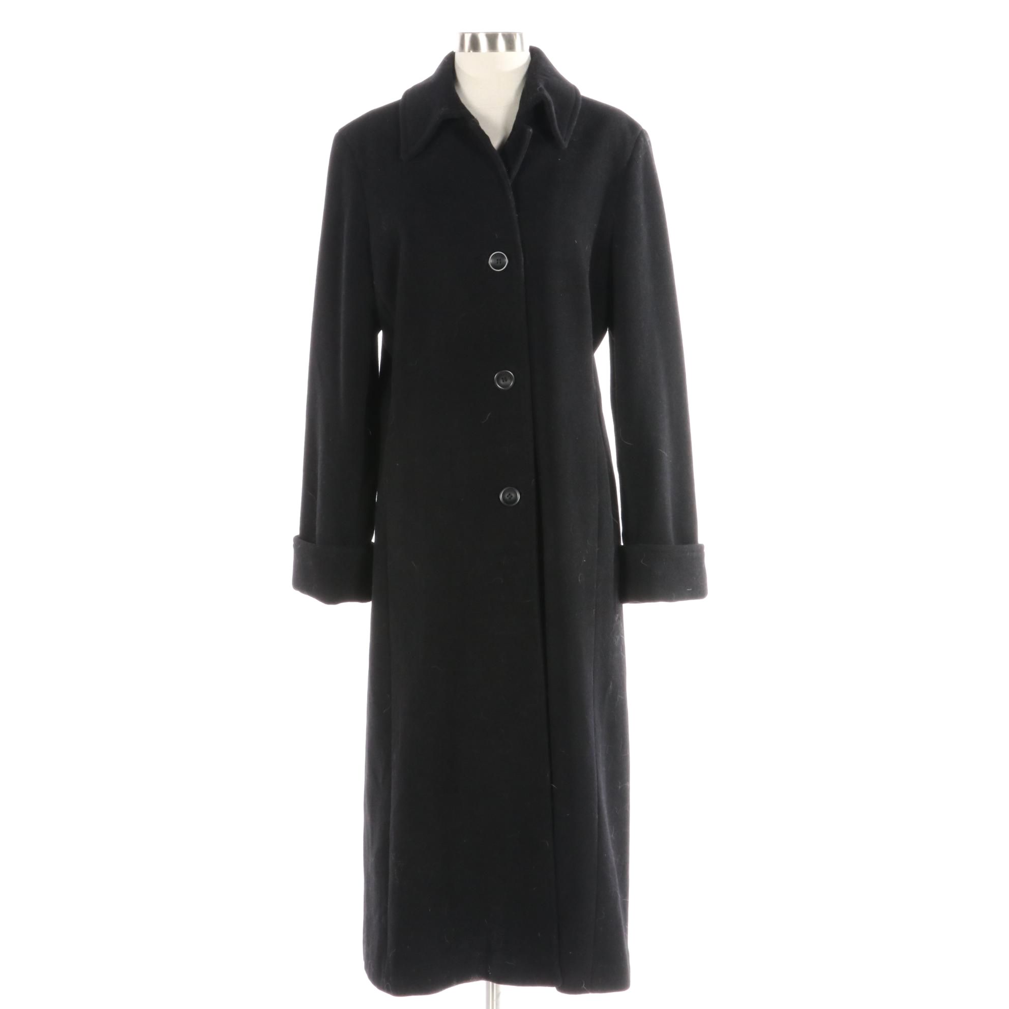 Jones New York Coat in Black Wool Blend