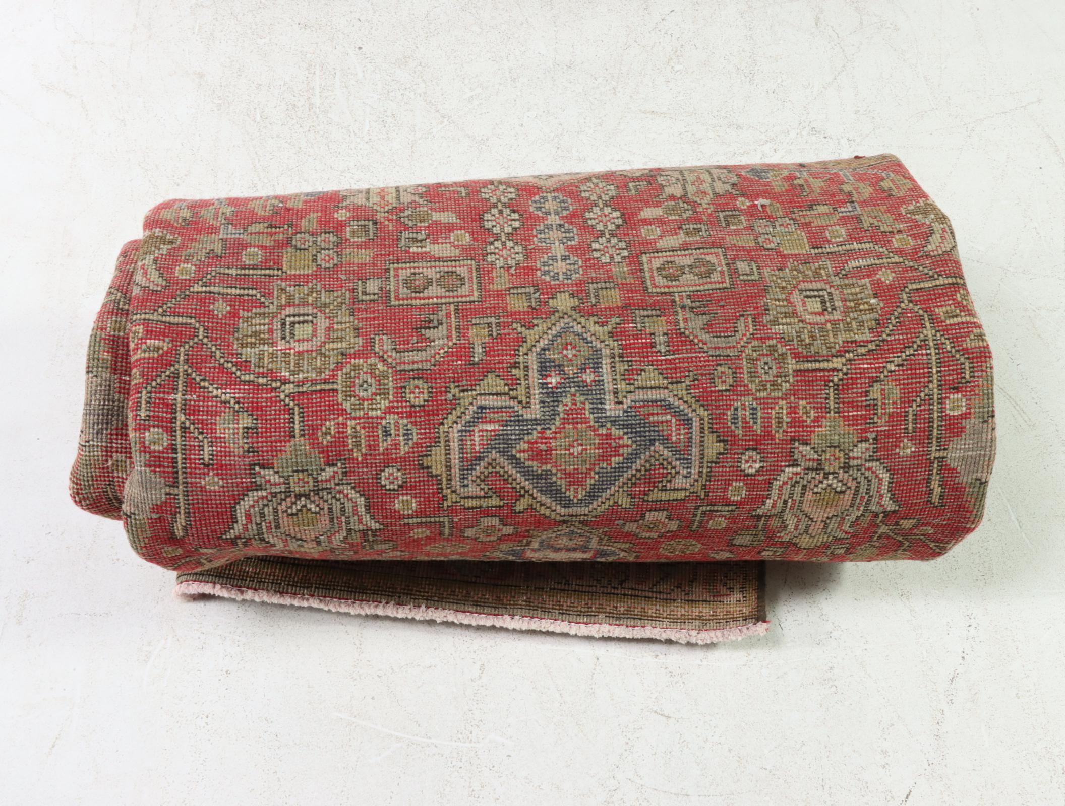 8'1 x 11'4 Hand-Knotted Persian Heriz Area Rug