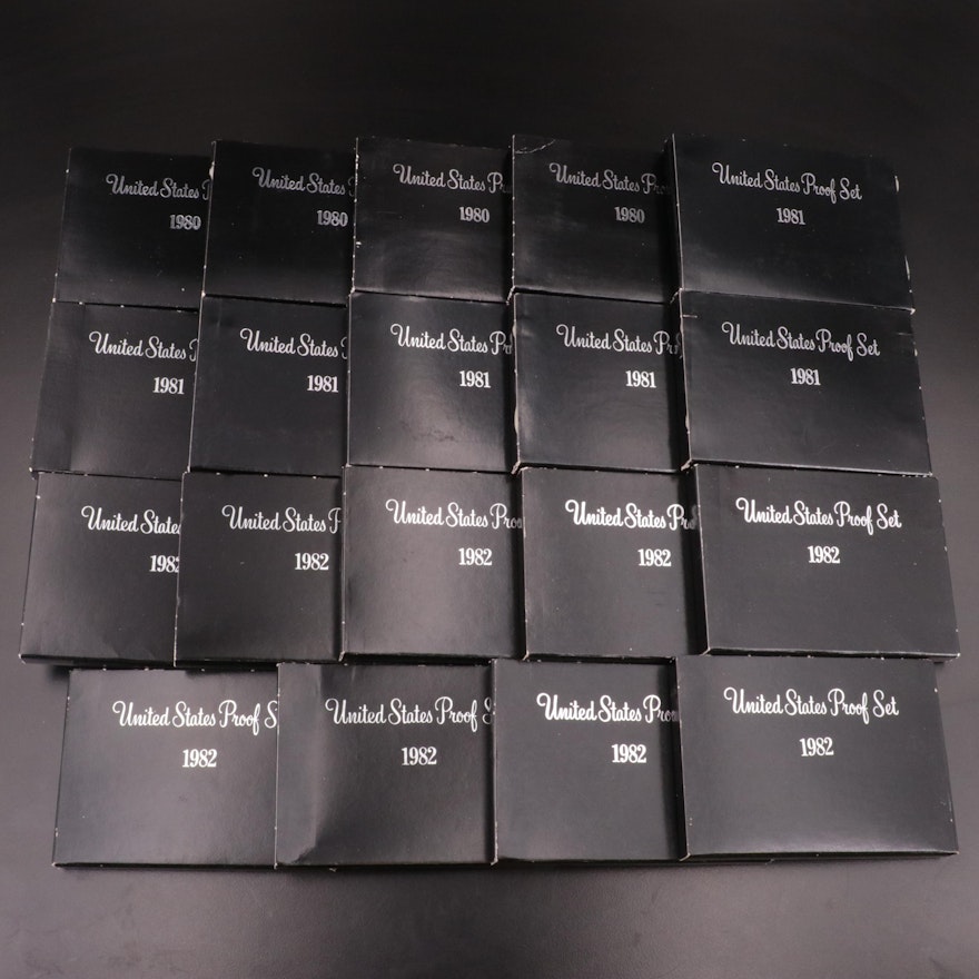 Nineteen United States Proof Sets, 1980–1982