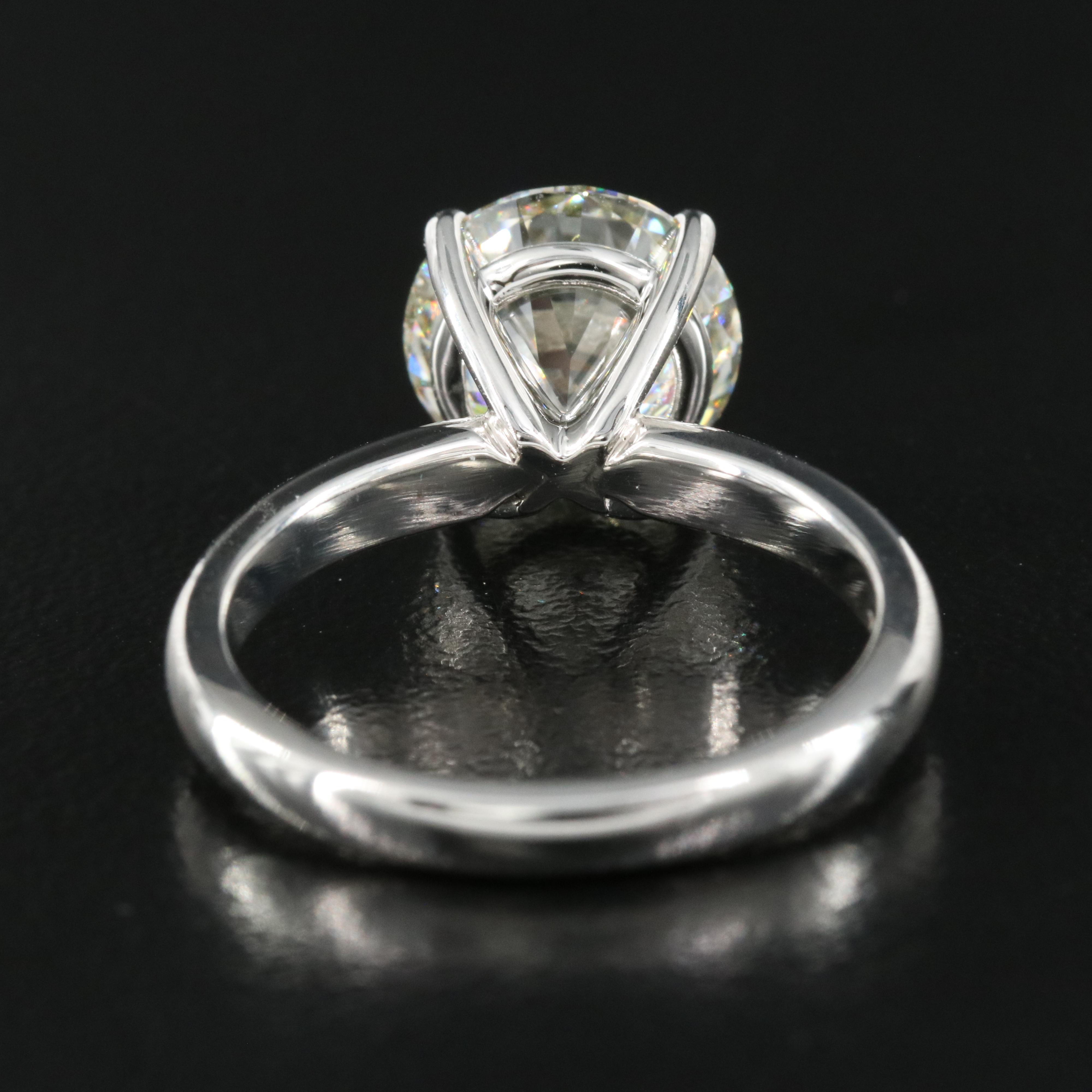 Platinum 3.69 CT Lab Grown Diamond Solitaire Ring