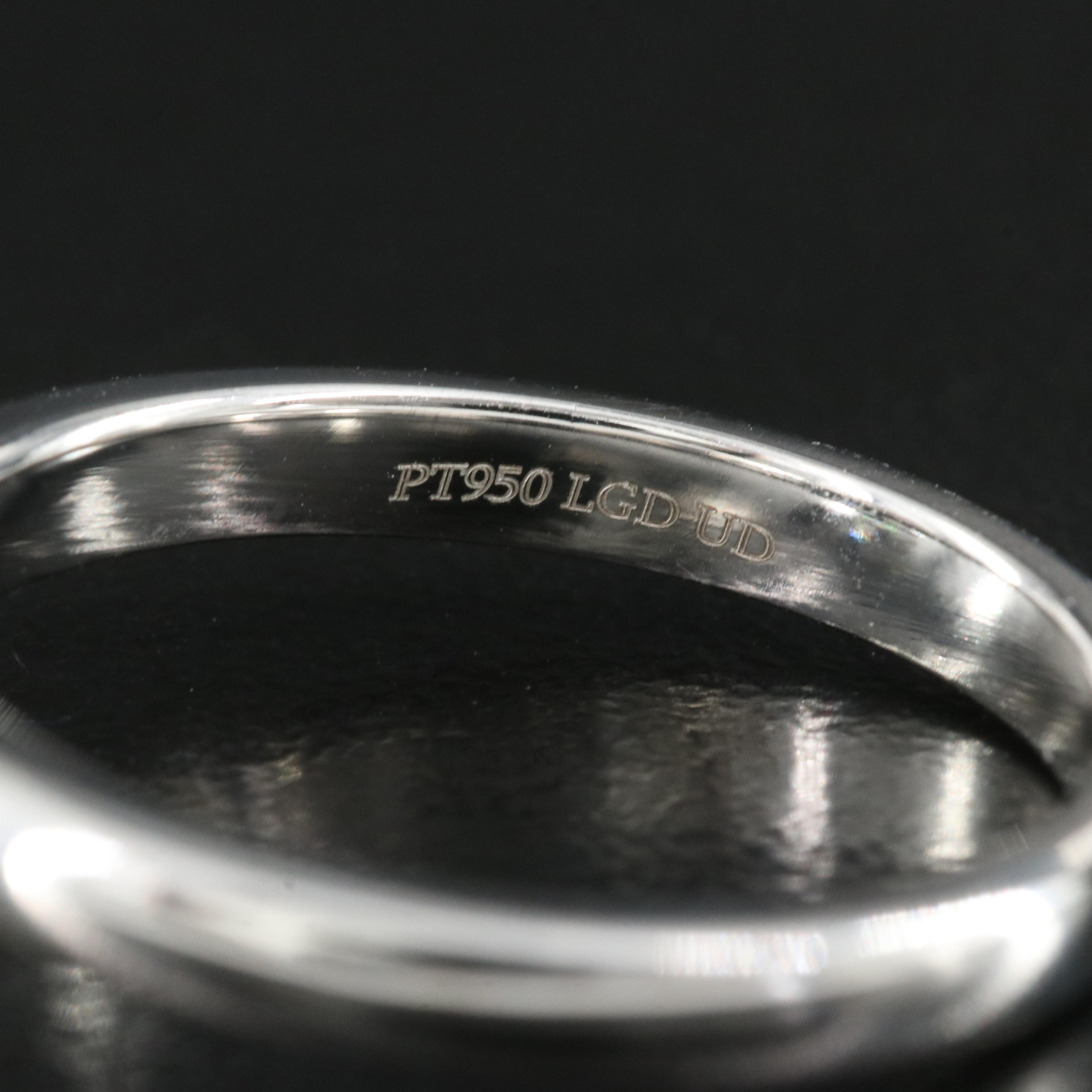 Platinum 3.69 CT Lab Grown Diamond Solitaire Ring