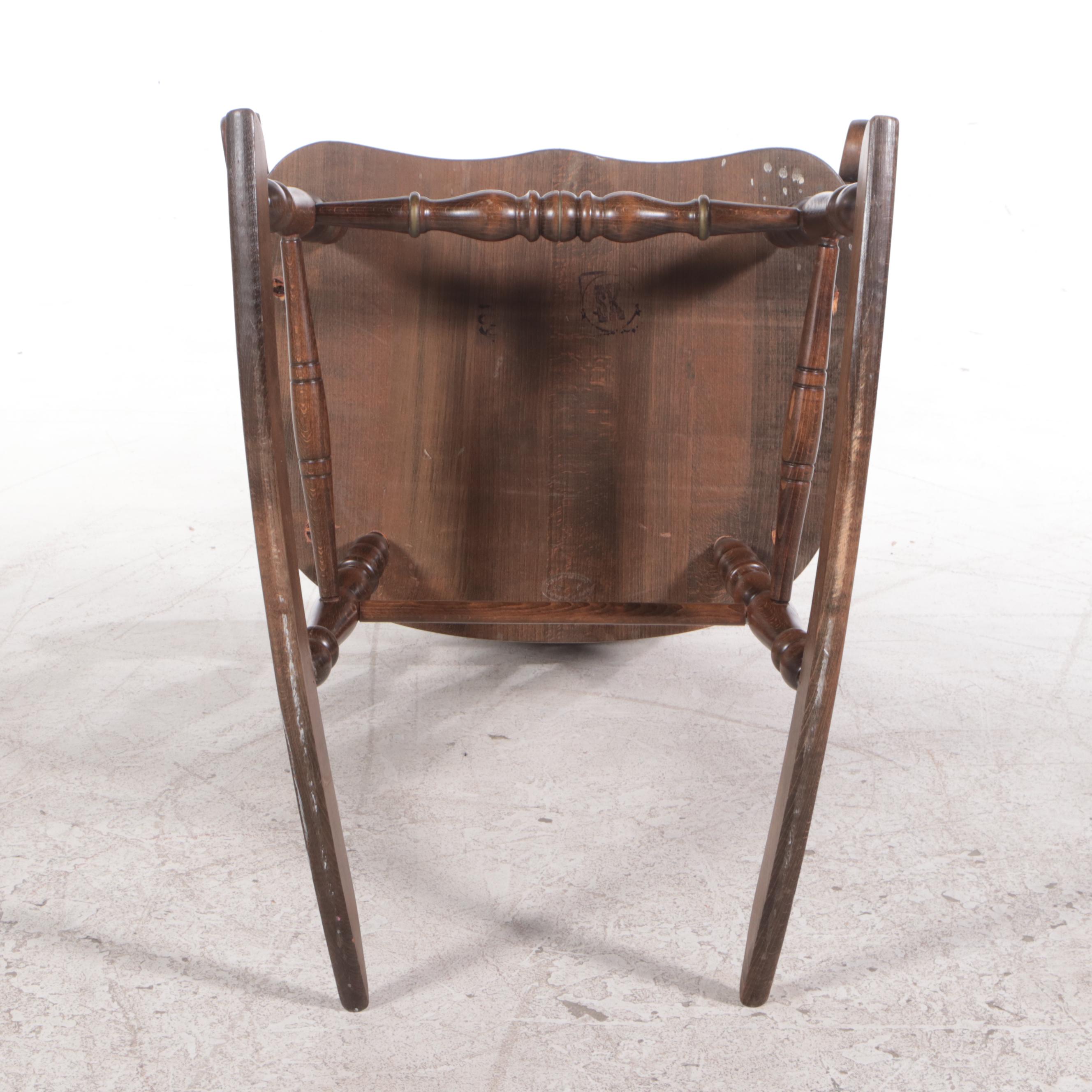 American Colonial Style Pine Rocking Chair, Mid to Late 20th Century