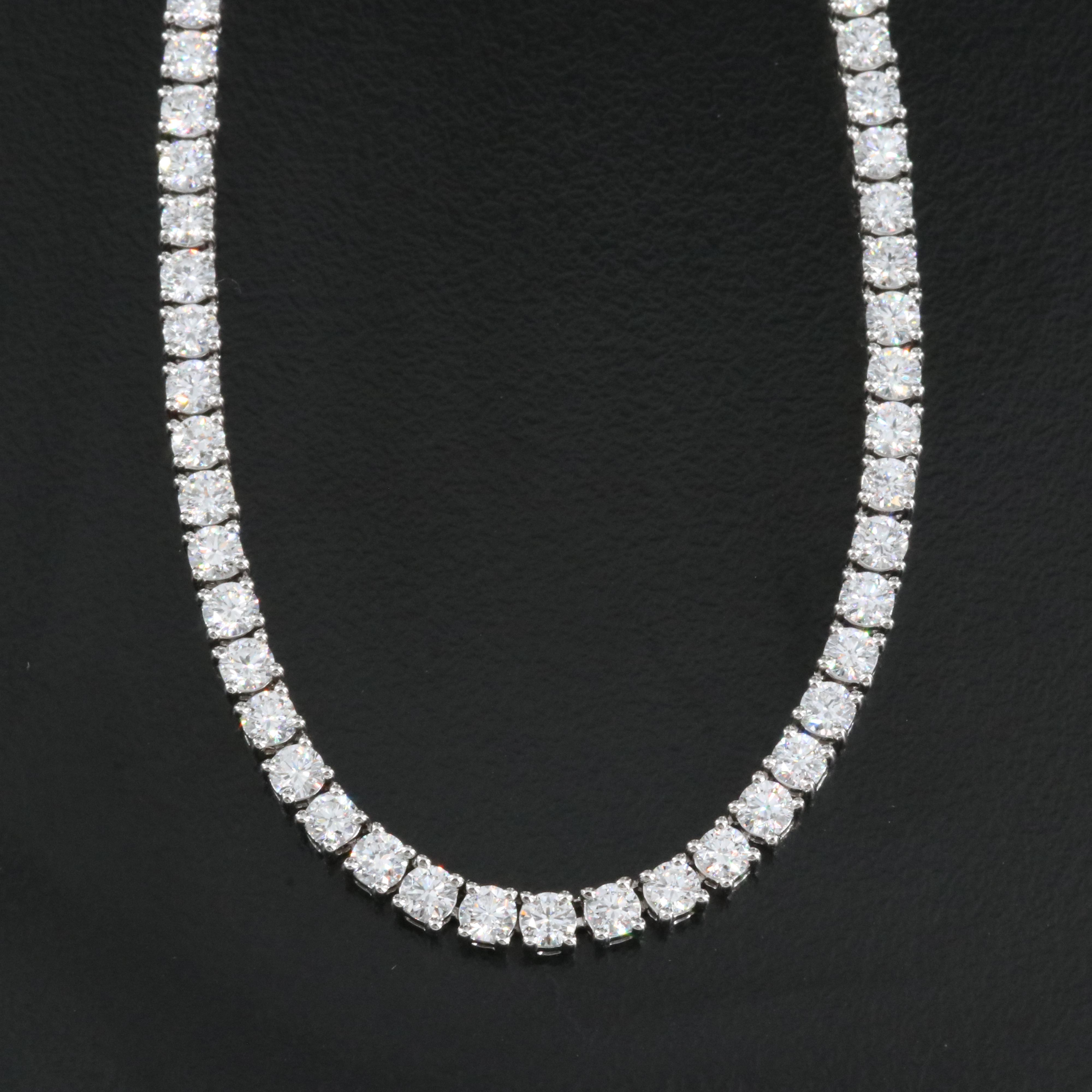 14K 10.13 CTW Lab Grown Diamond Line Necklace