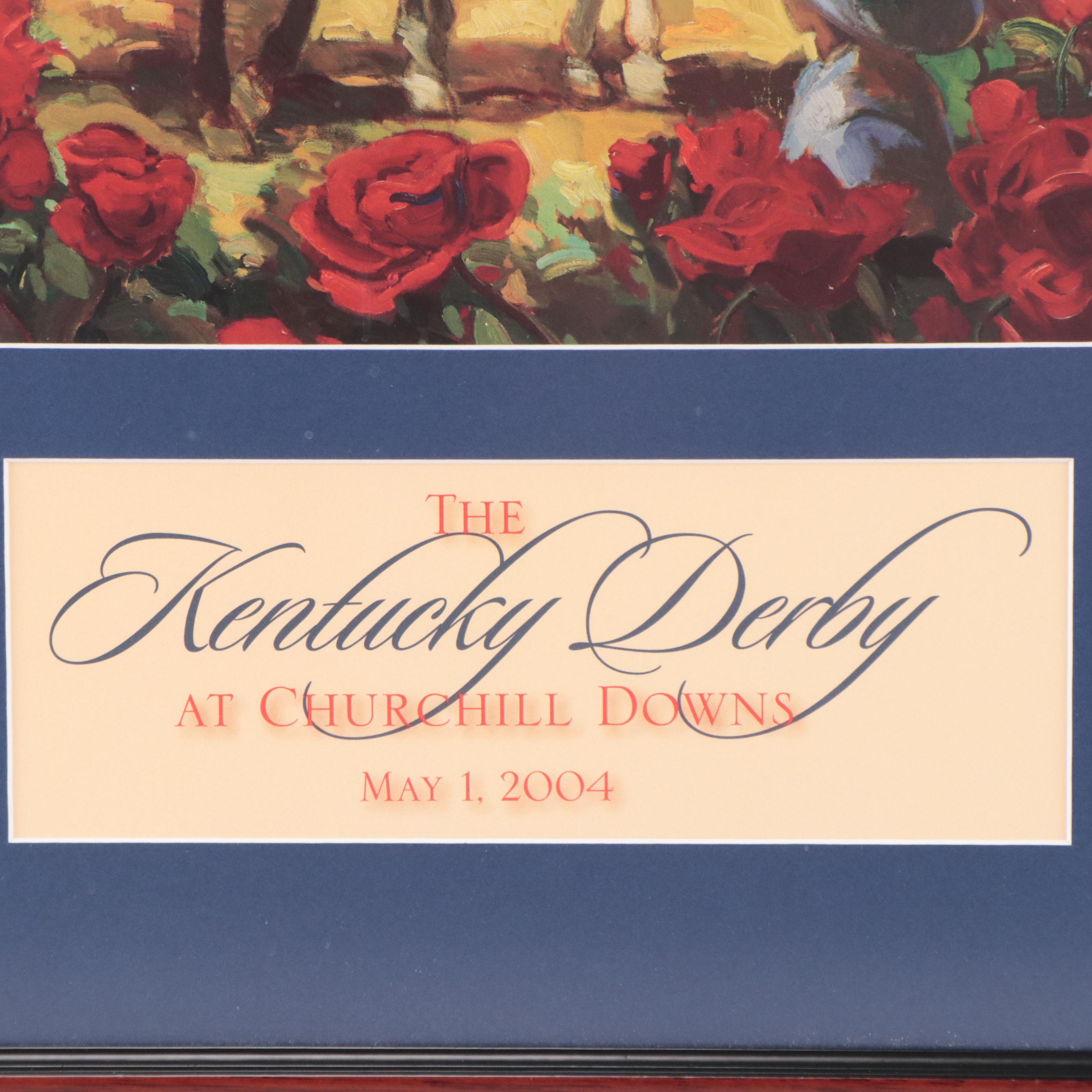 Kentucky Derby 2004 Offset Lithograph Poster After Francis Livingston