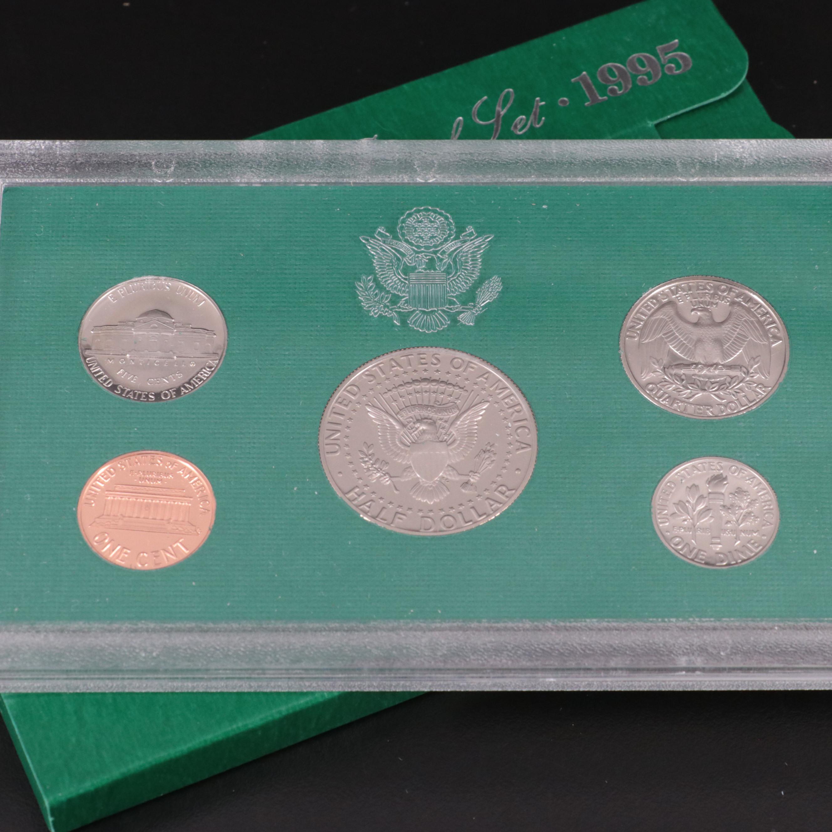 Eighteen U.S. Mint Proof Sets, 1994–1998