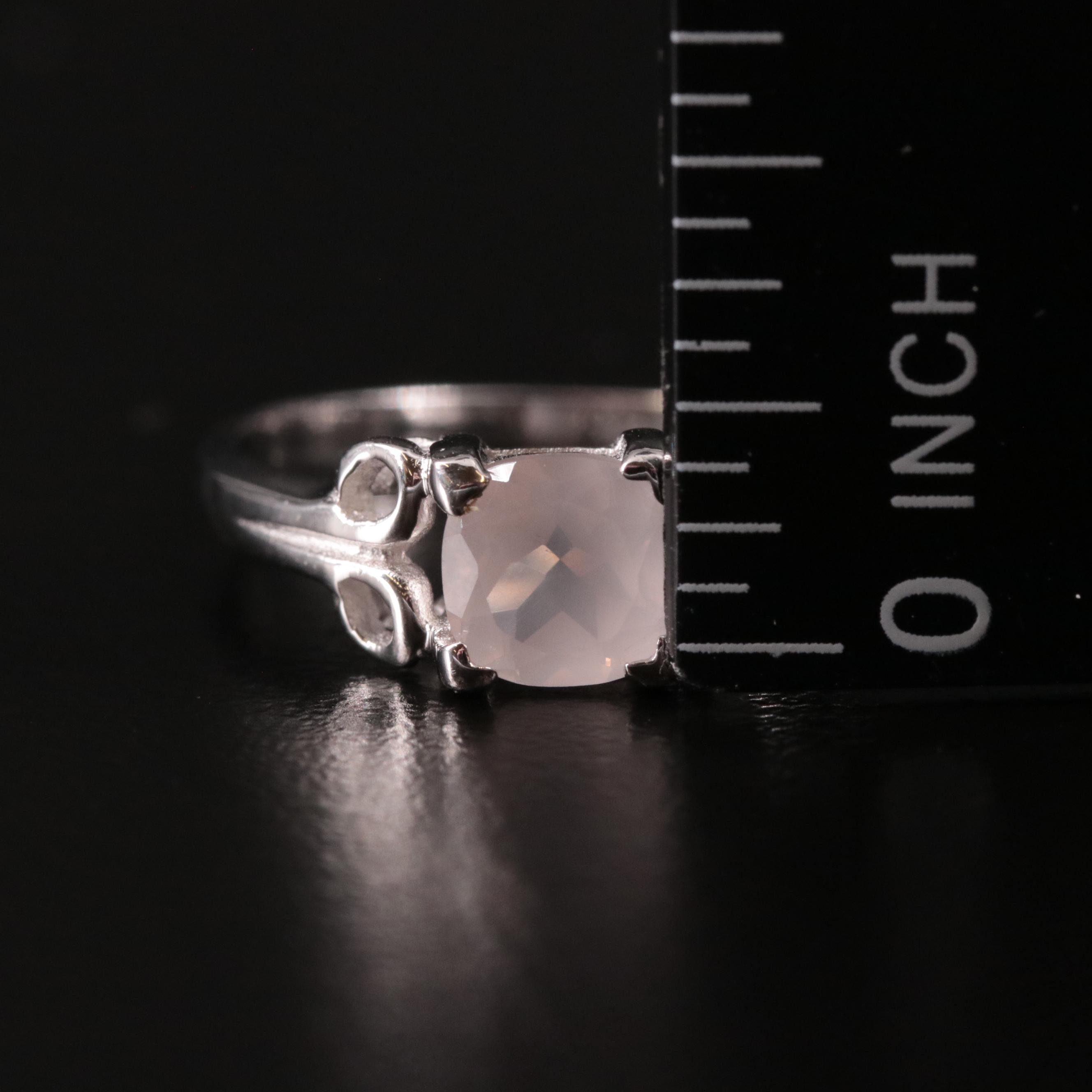 Sterling Rose Quartz Ring