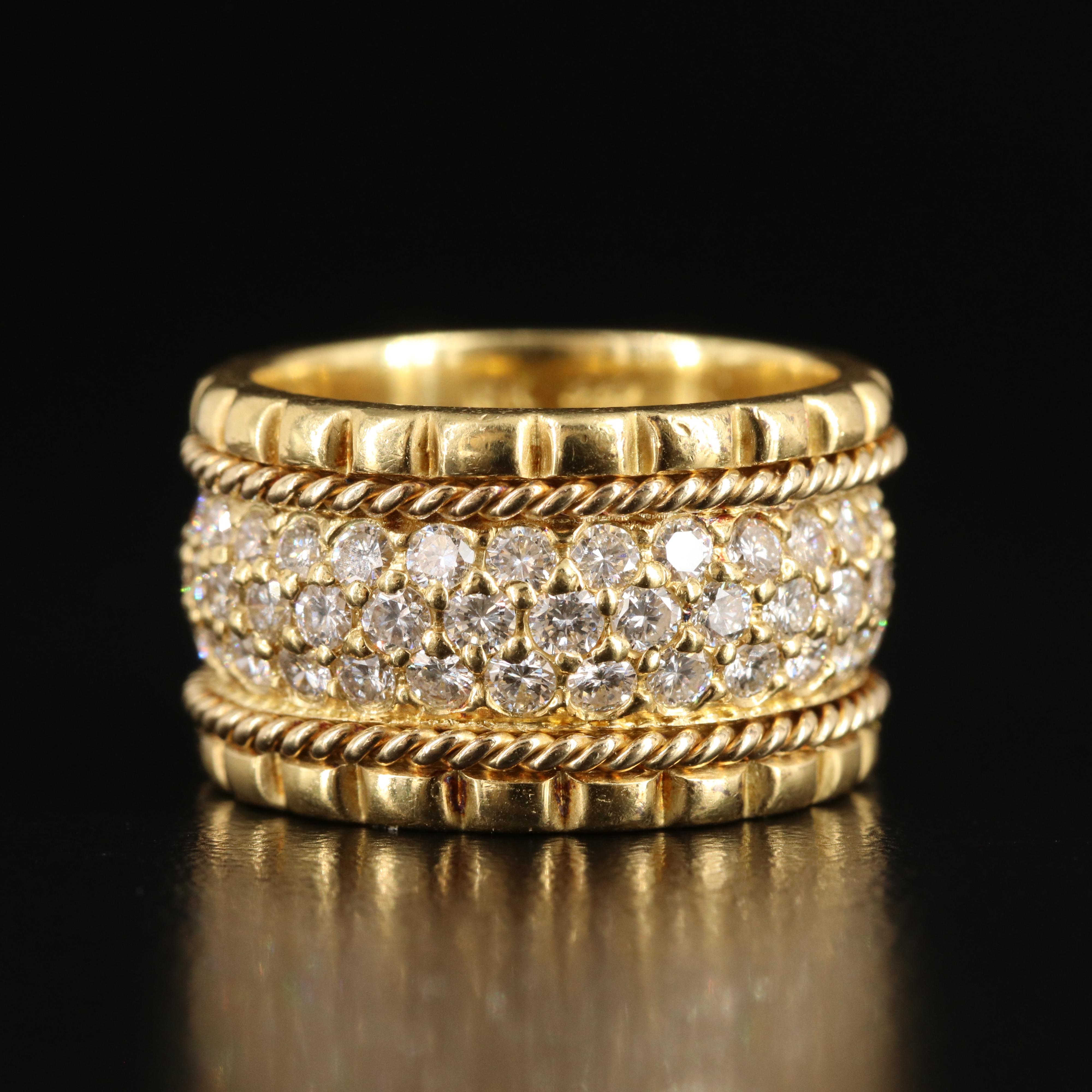 18K 2.10 CTW Pavé Diamond Eternity Band