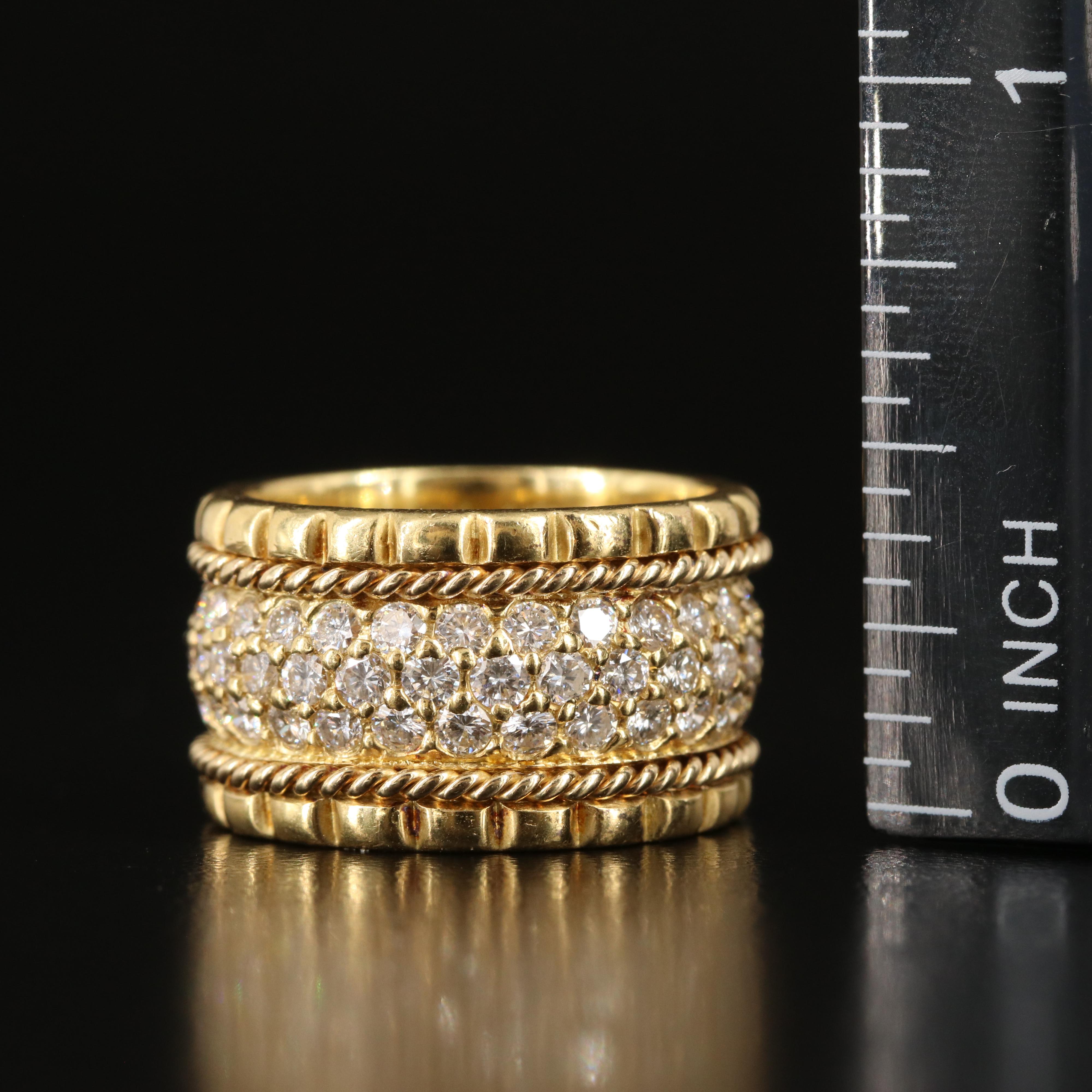 18K 2.10 CTW Pavé Diamond Eternity Band