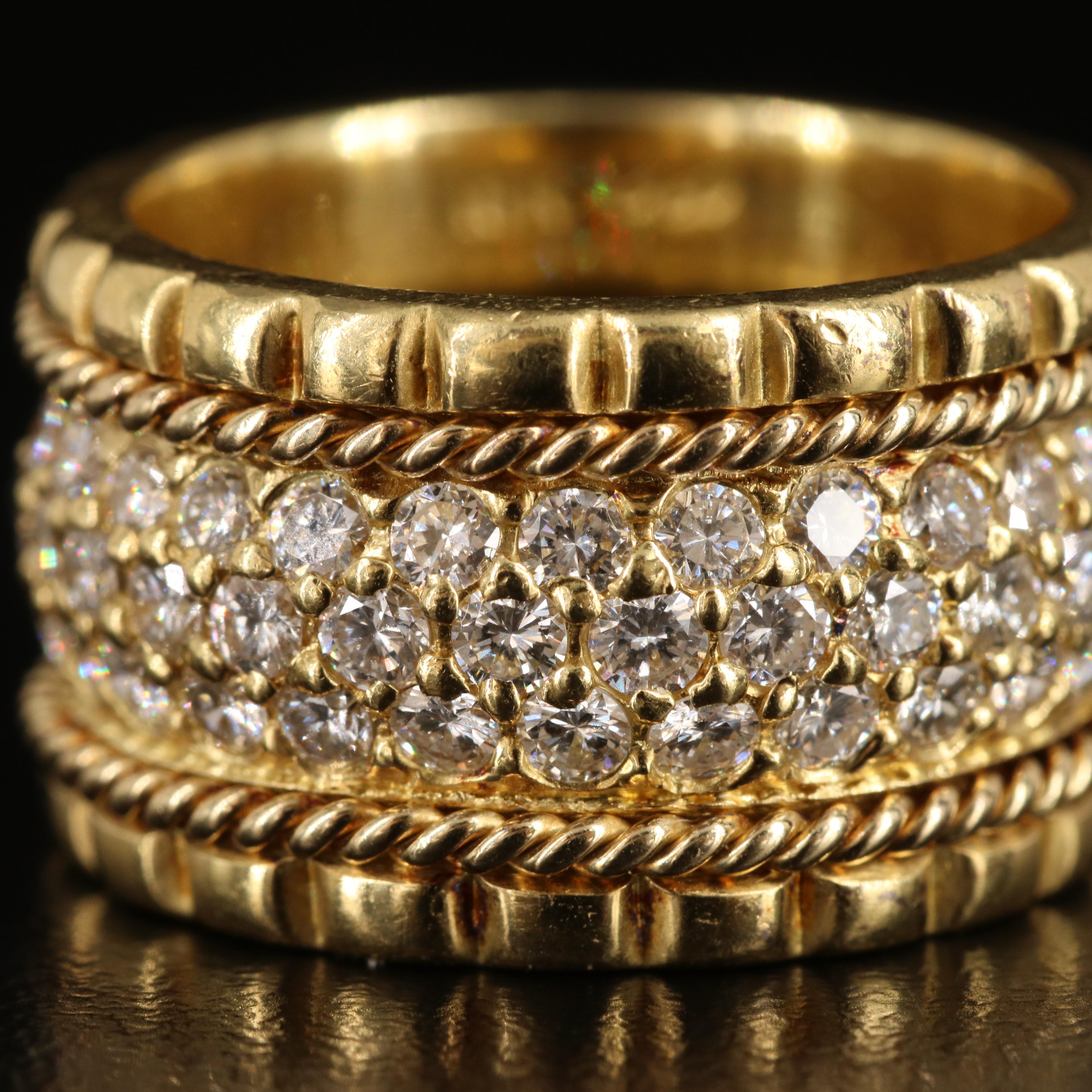 18K 2.10 CTW Pavé Diamond Eternity Band