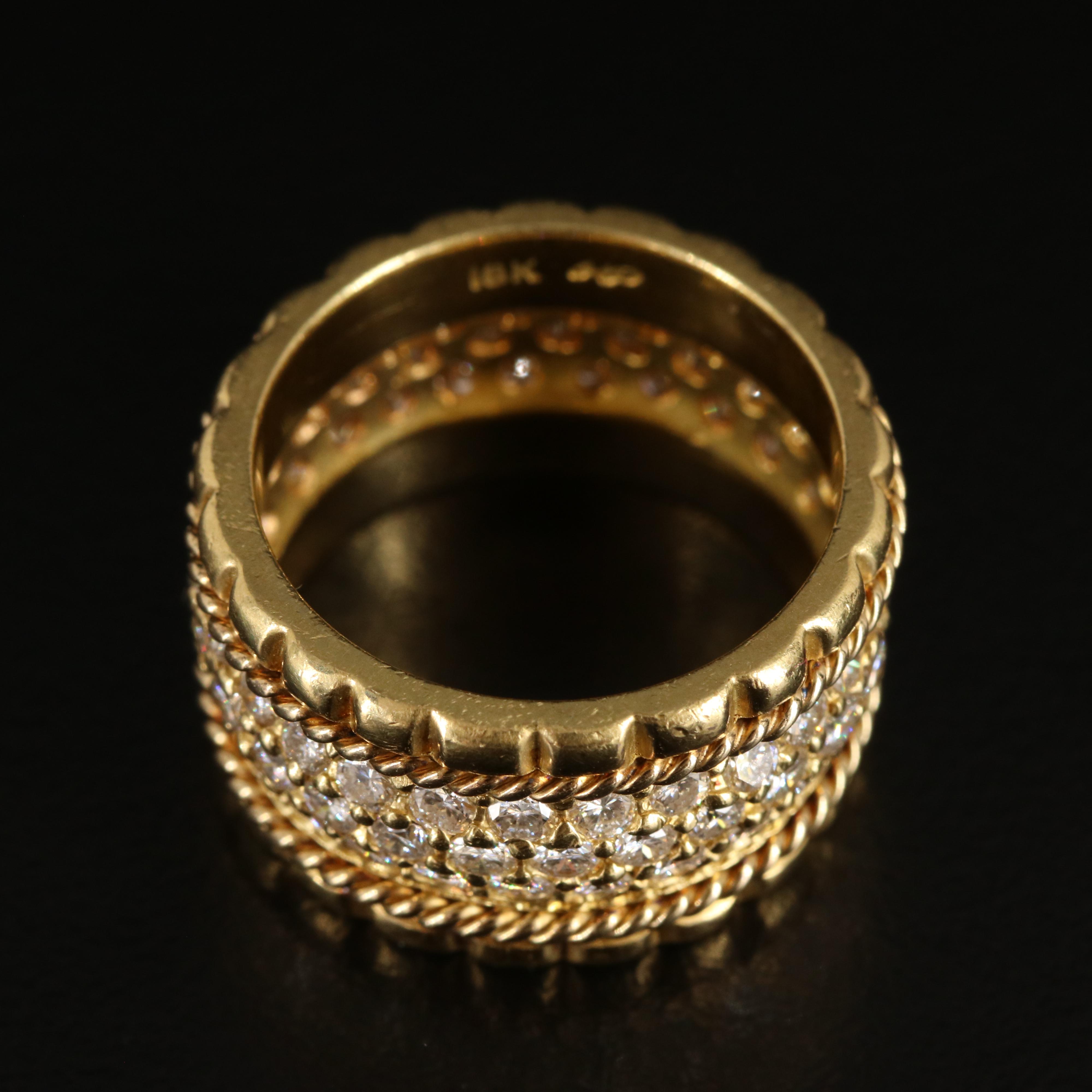 18K 2.10 CTW Pavé Diamond Eternity Band