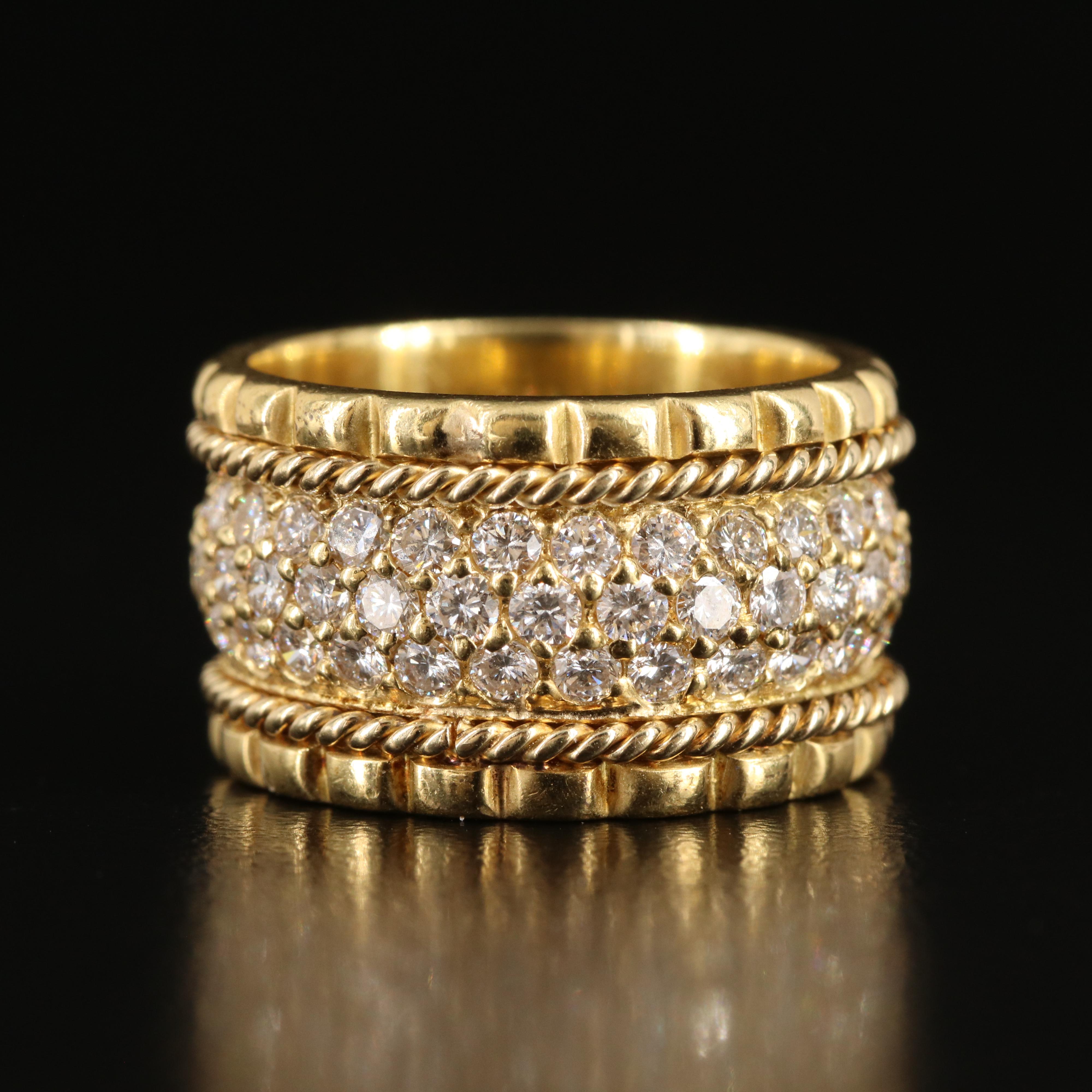 18K 2.10 CTW Pavé Diamond Eternity Band
