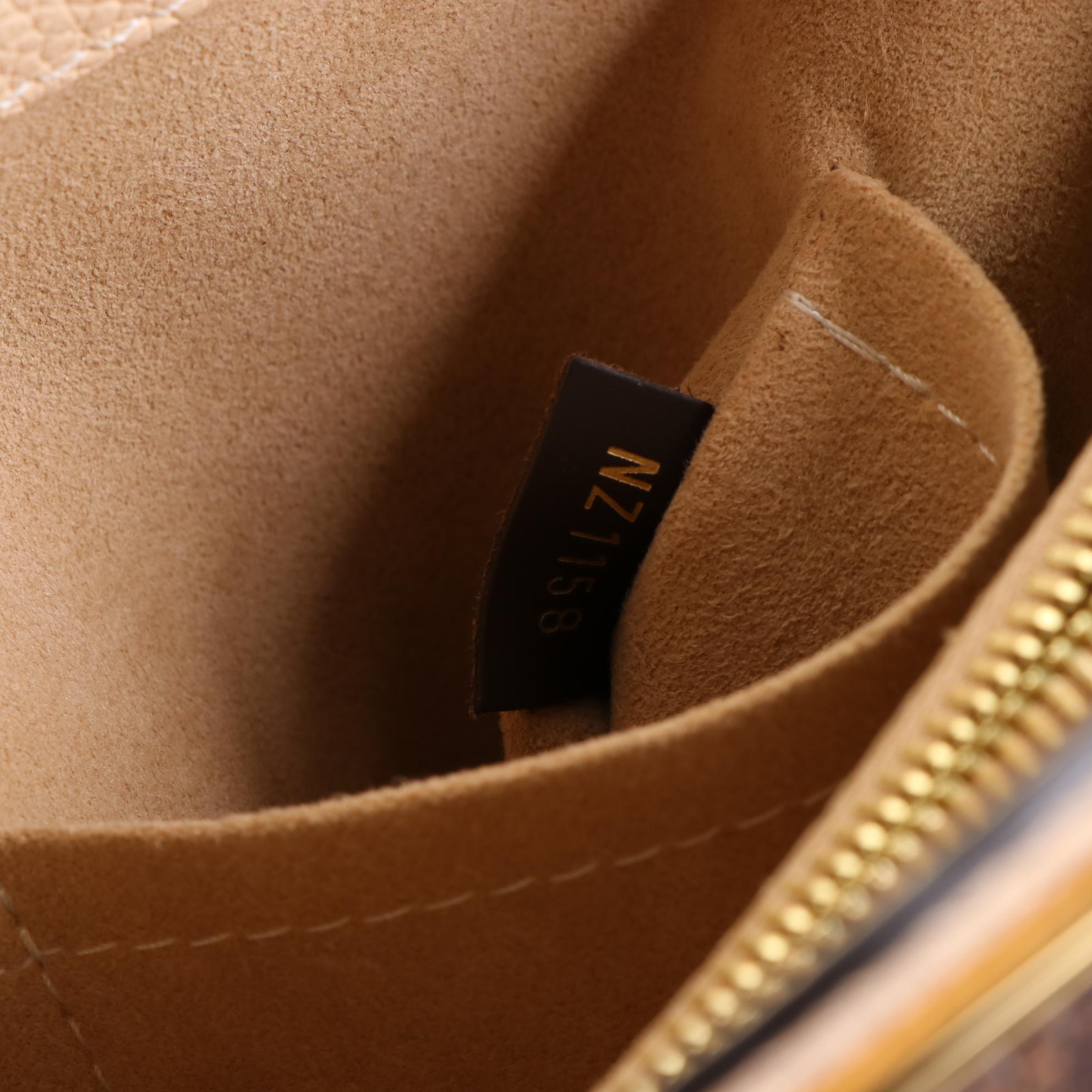 Louis Vuitton Brittany Handbag in Damier Ebene Canvas and Leather