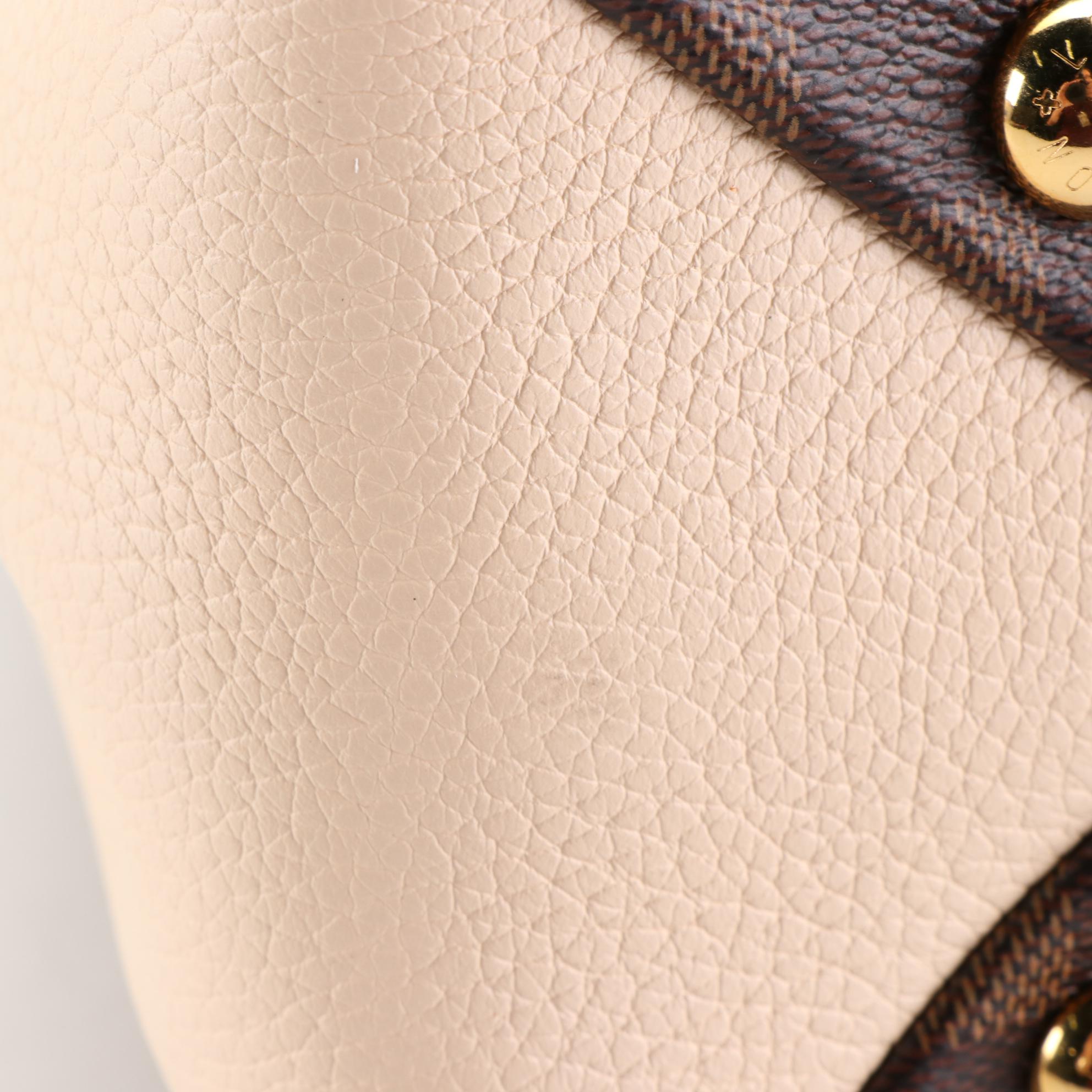 Louis Vuitton Brittany Handbag in Damier Ebene Canvas and Leather