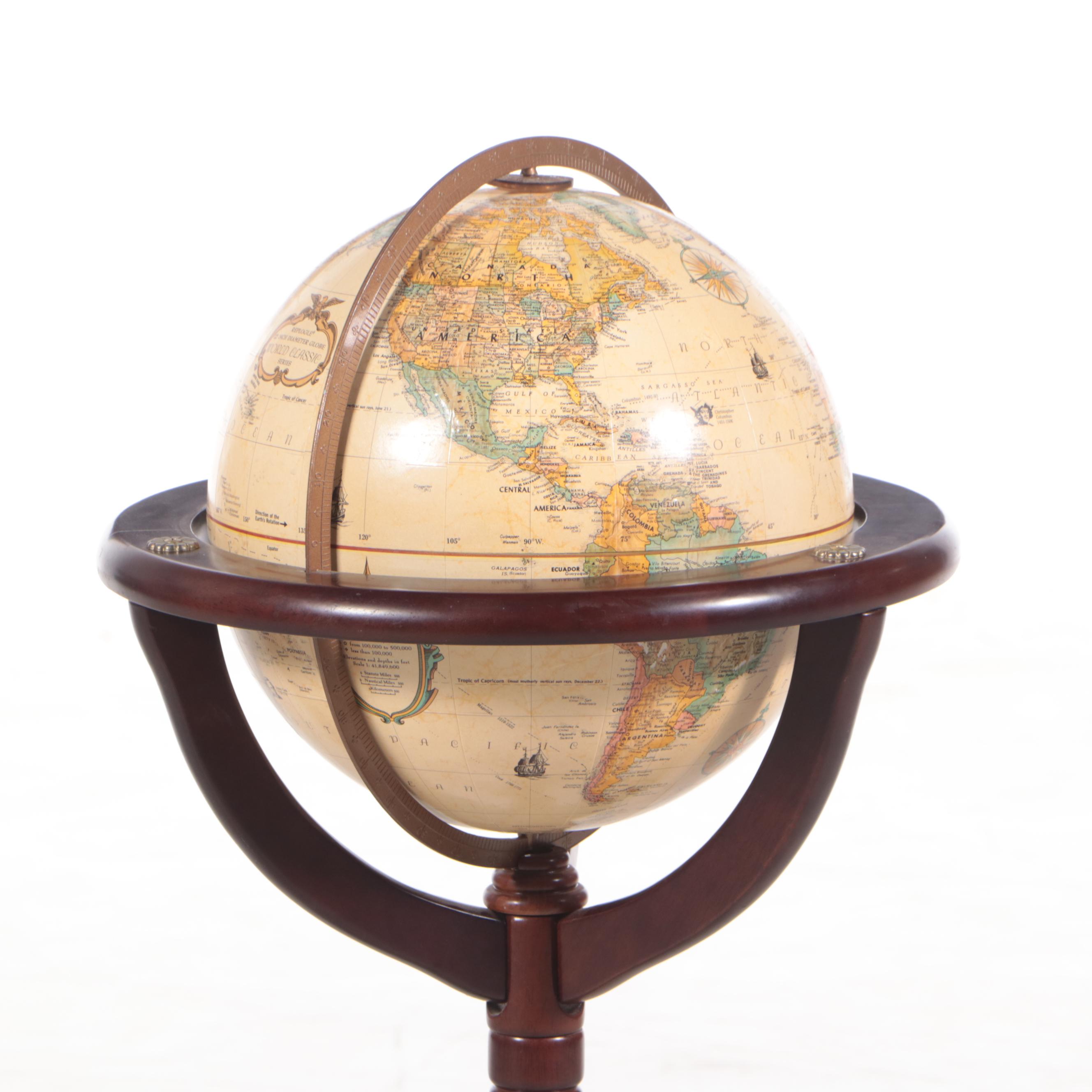 Replogle "World Classic Series" 12" Terrestrial Globe on Stand