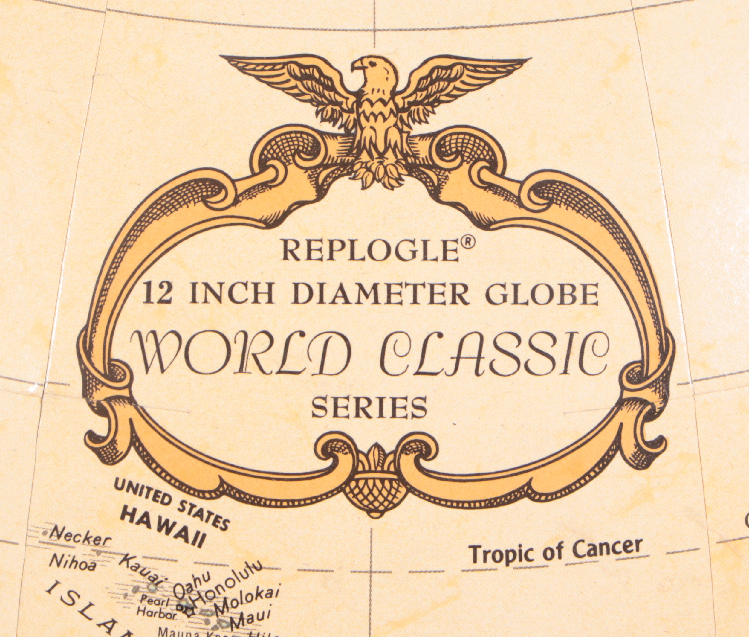 Replogle "World Classic Series" 12" Terrestrial Globe on Stand