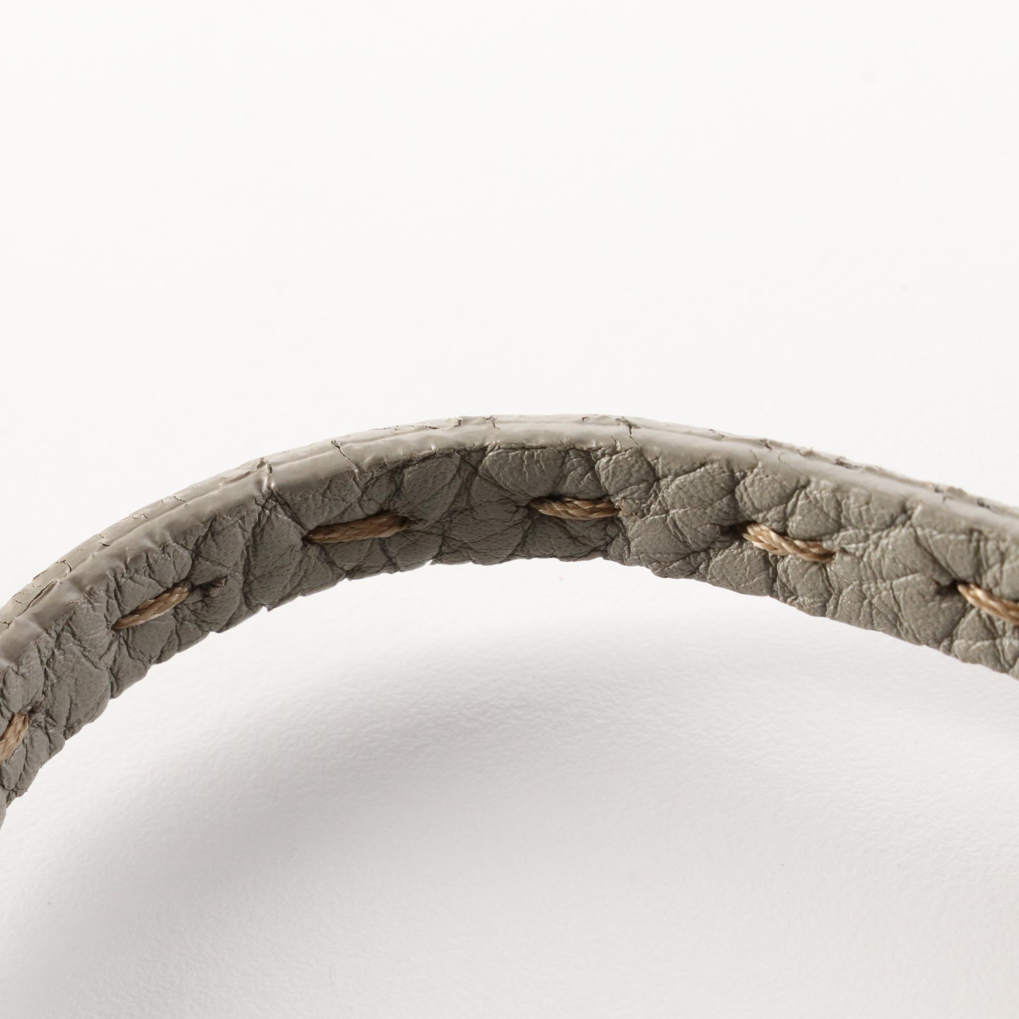 Fendi Selleria Medium Carla Tote in Gray Grained Leather