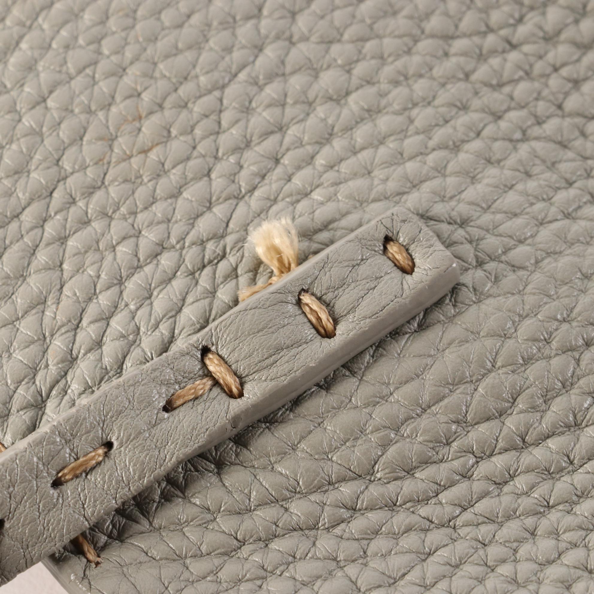 Fendi Selleria Medium Carla Tote in Gray Grained Leather