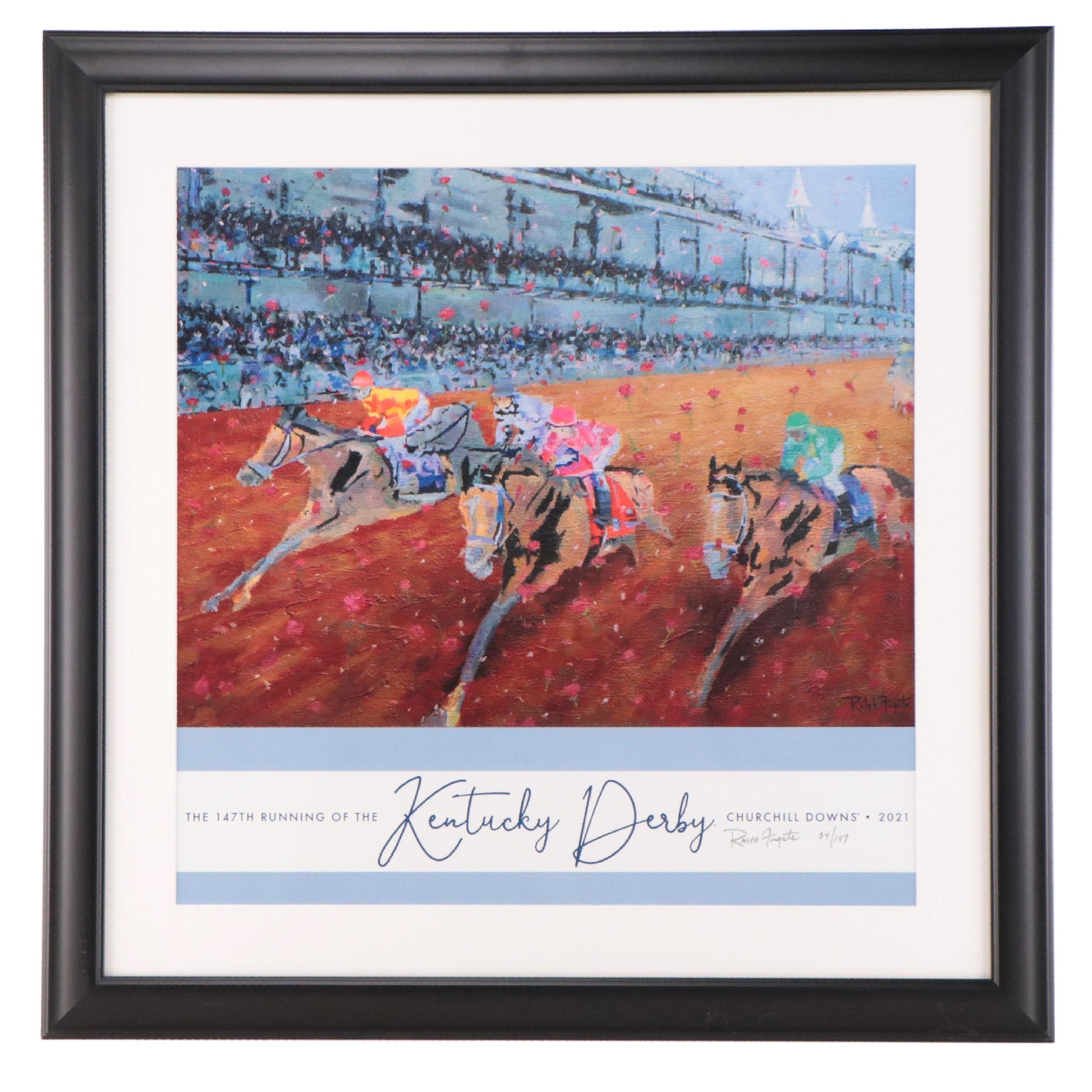 Kentucky Derby 2021 Offset Lithograph Poster After Ralph Fugate
